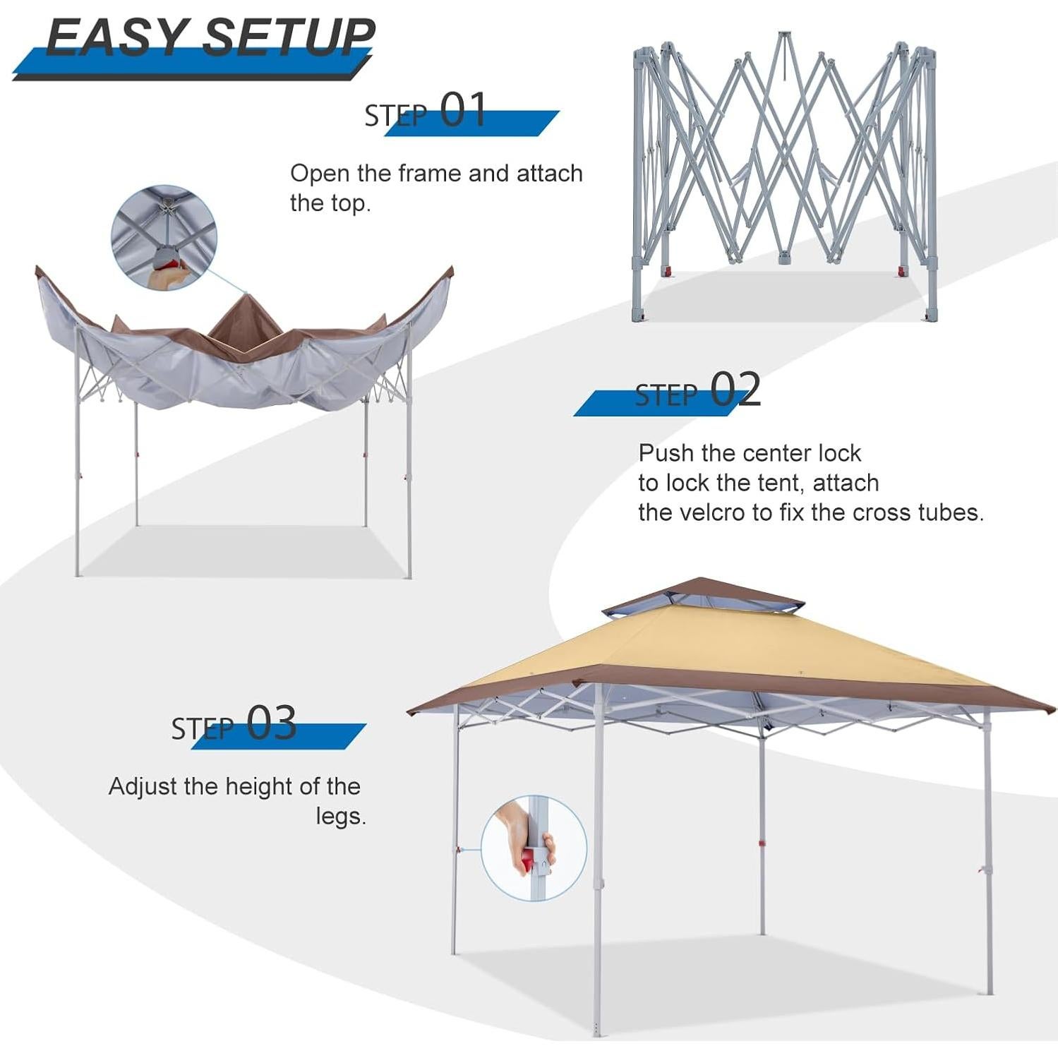 Carpa Plegable MASTERCANOPY 13x13 con Bolsa y Ruedas