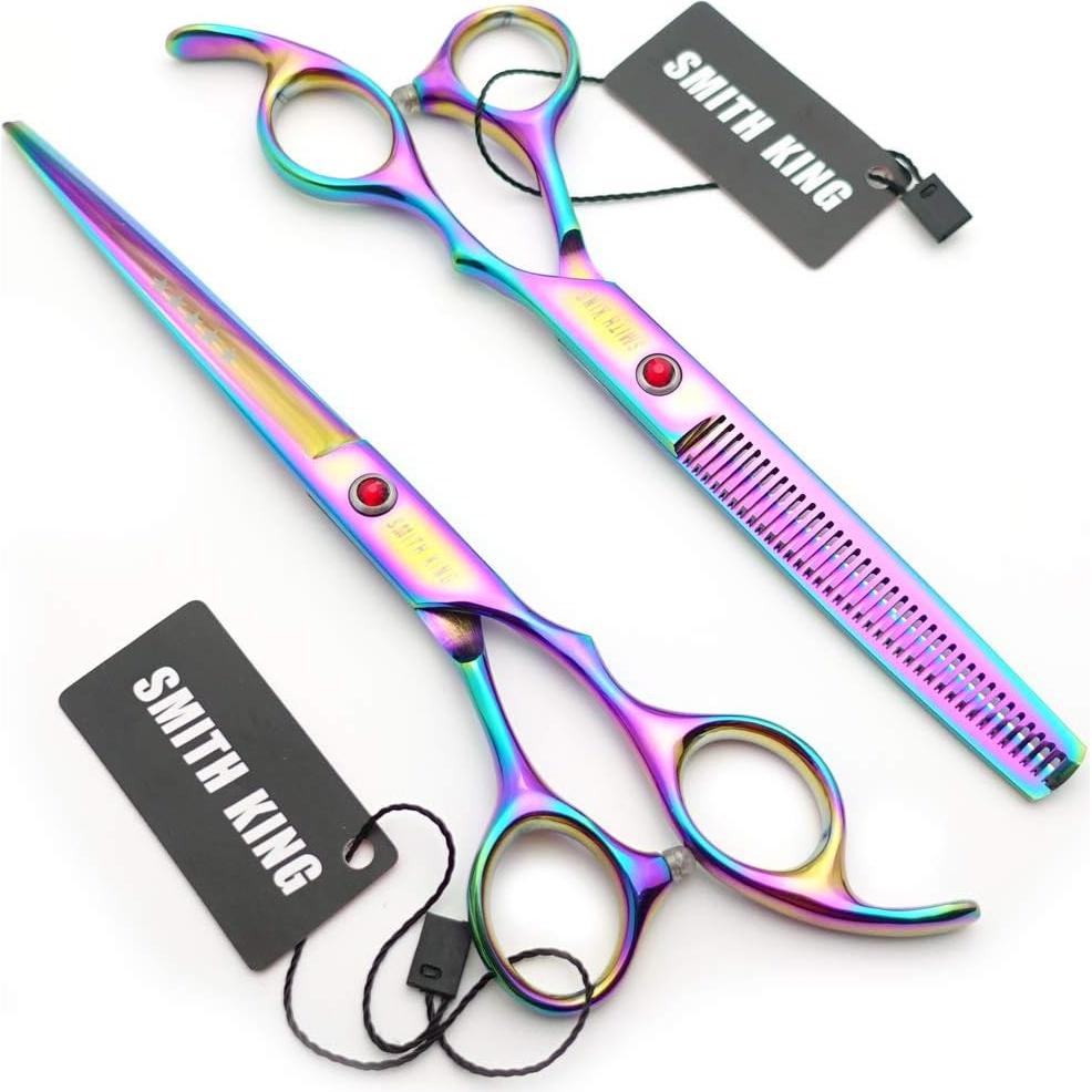 Juego de tijeras profesionales Smithking 17.78 cm con navaja