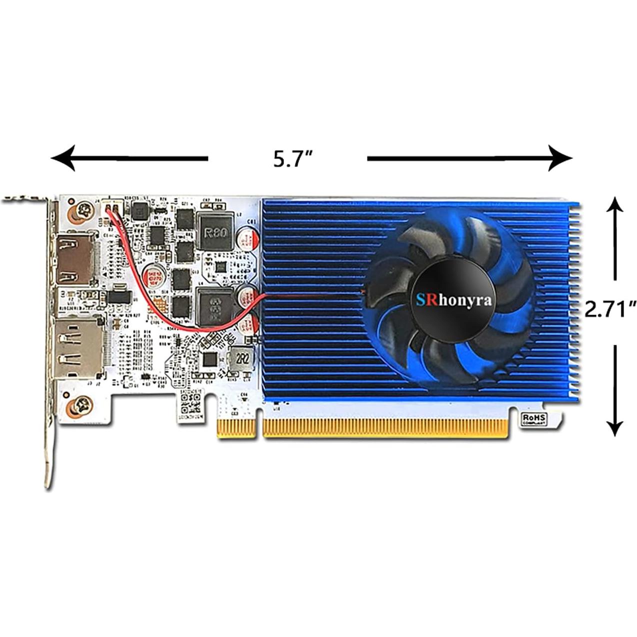 Tarjeta Gráfica SRhonyra GT 1030 4GB HDMI Bajo Perfil