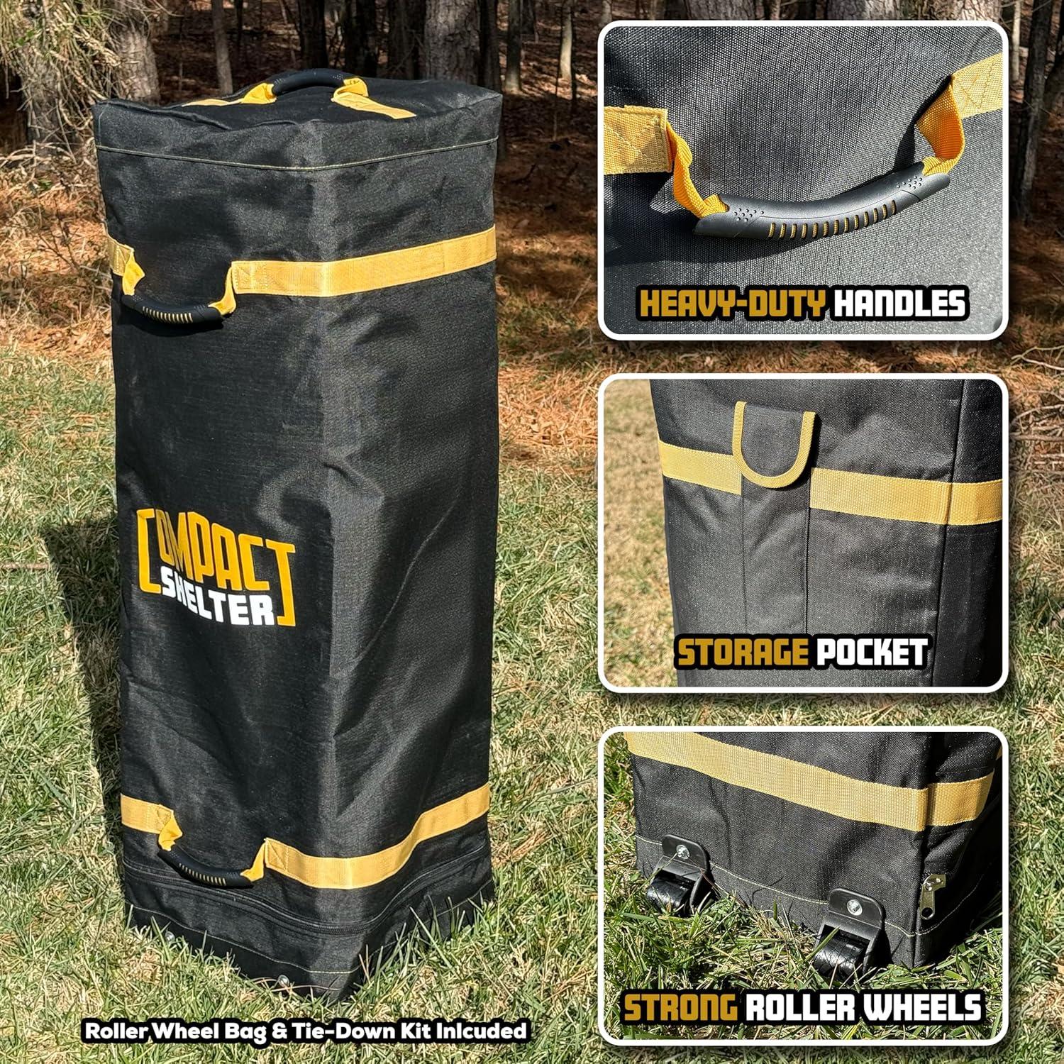 Carpa Plegable Compact Shelter 10x10m Negra - Alta Resistencia