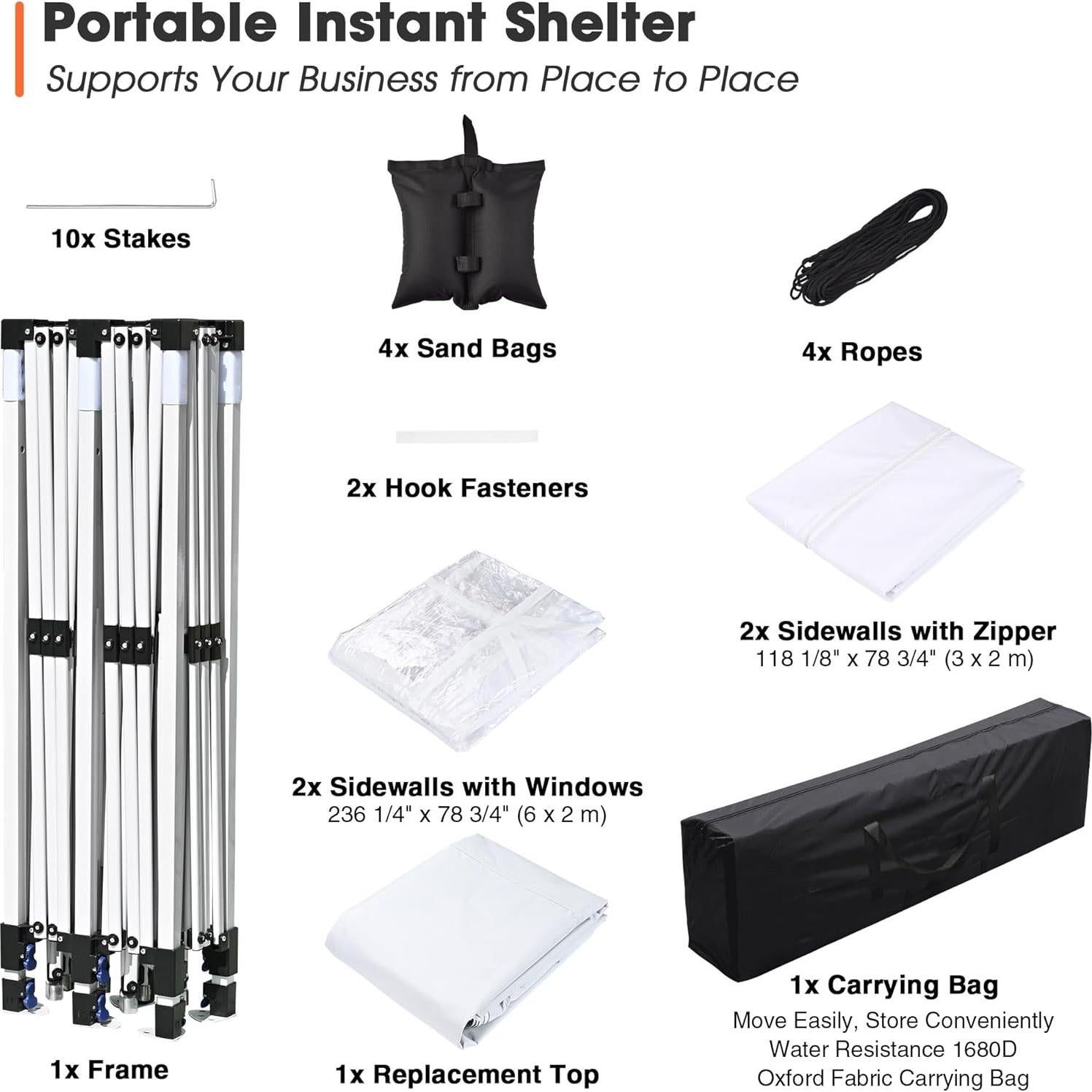 10X20 Tents for Parties Pop Up Canopy with Sidewalls Wedding Tent for Outdoor Backyard Party Heavy Duty Ez Up Canopy Walls with Windows Waterproof