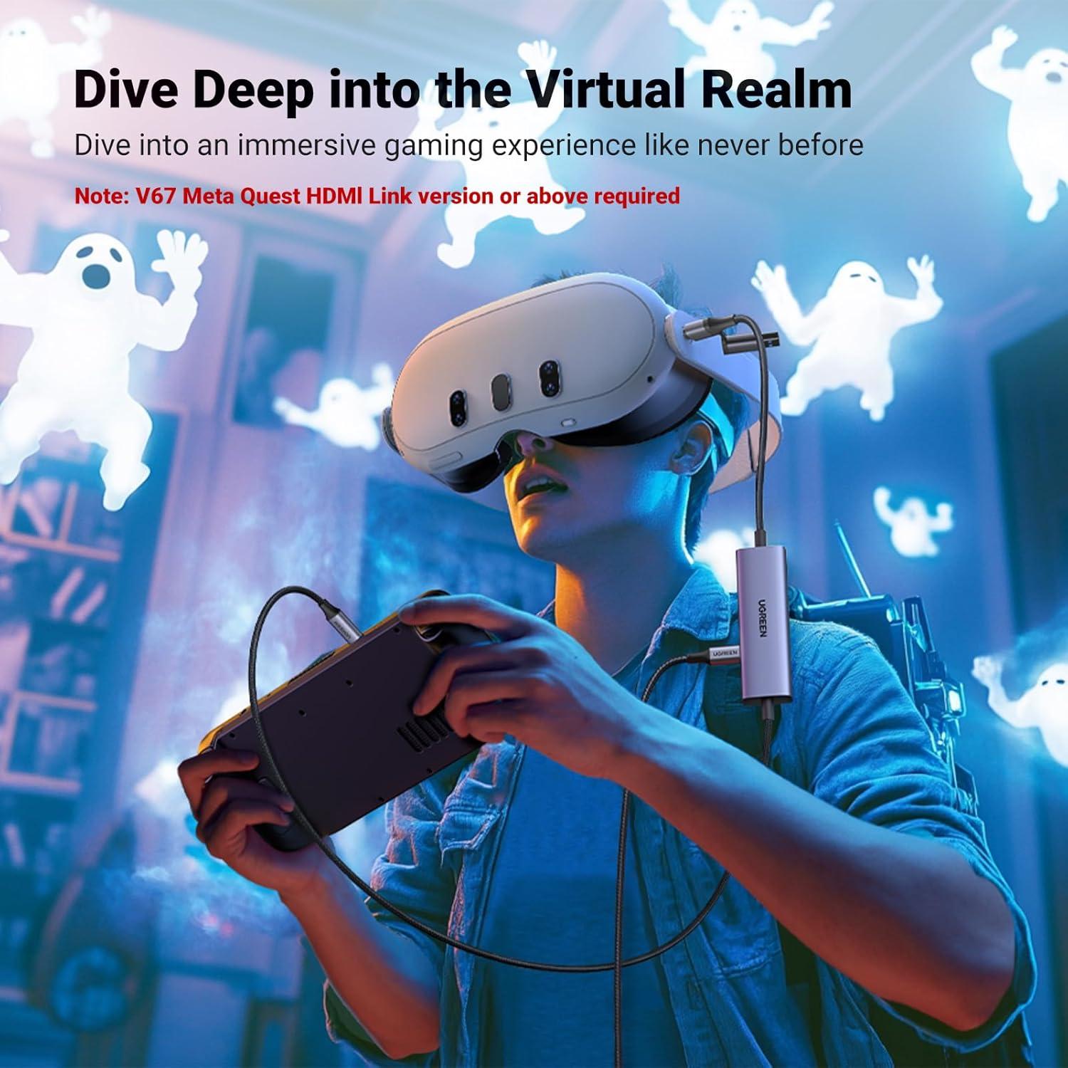 Tarjeta de Captura UGREEN 2K@30Hz USB-C a USB-A/C 100W