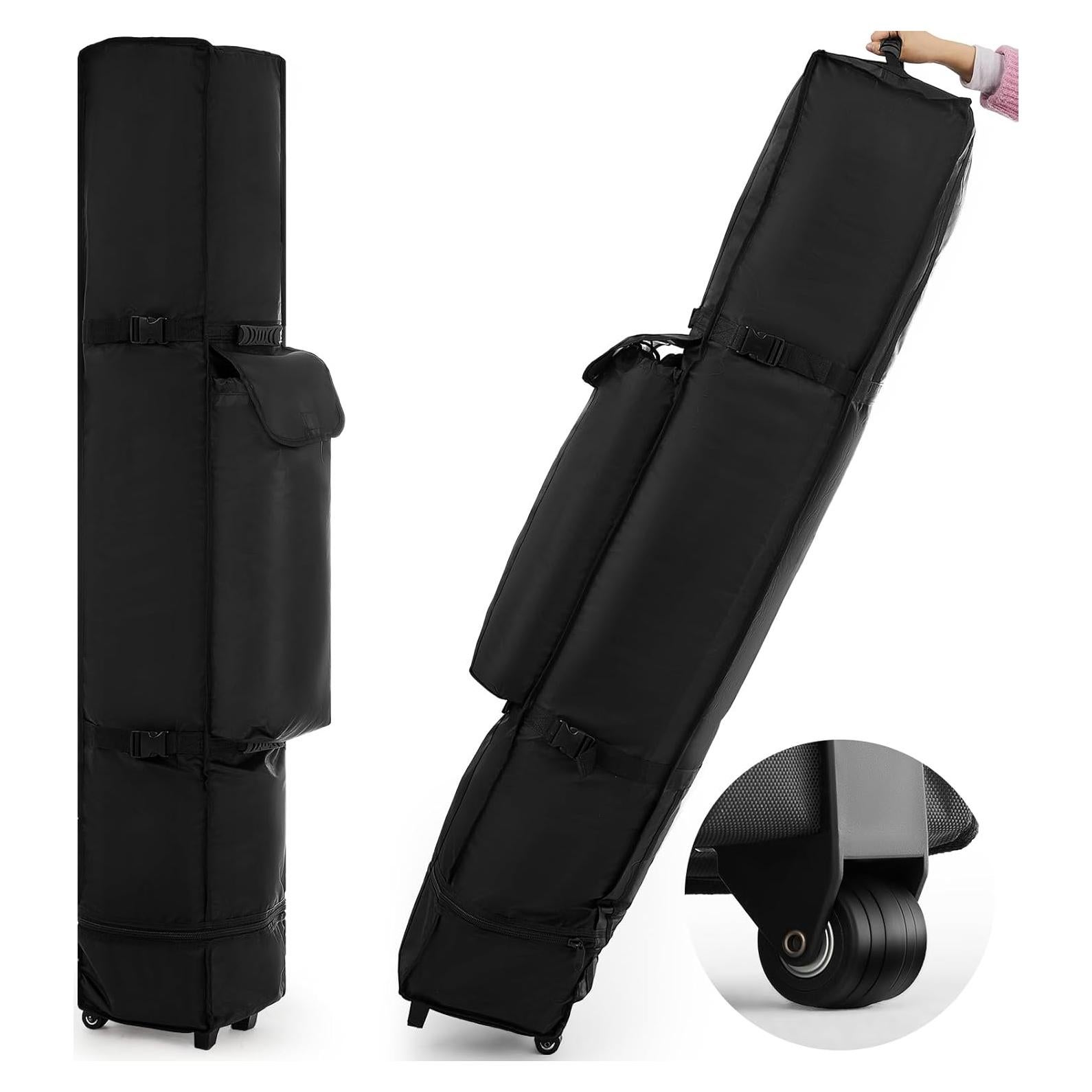 Bolsa de Carpa Plegable con Ruedas Dansydaisy 35x25x160 cm