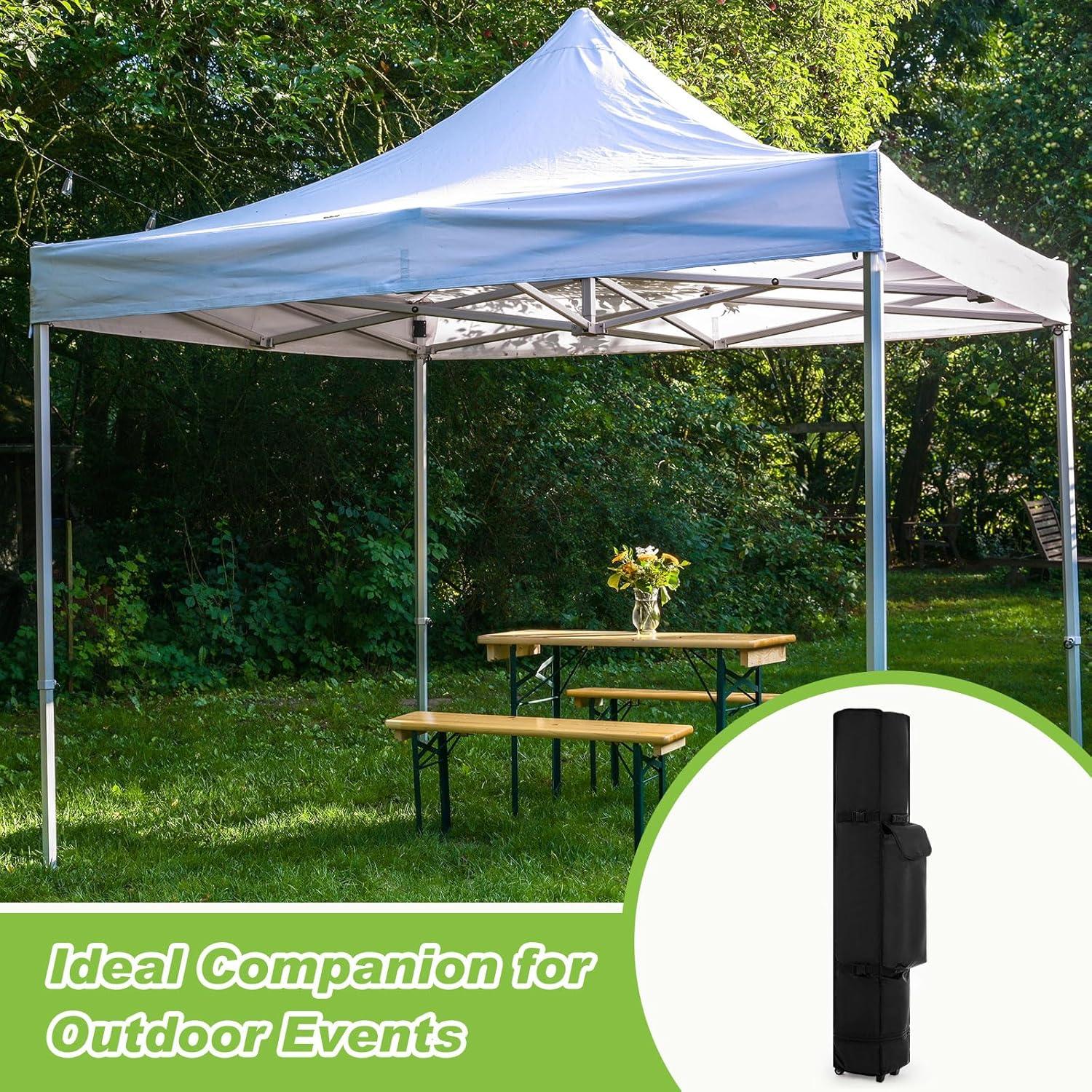 Bolsa de Carpa Plegable con Ruedas Dansydaisy 35x25x160 cm