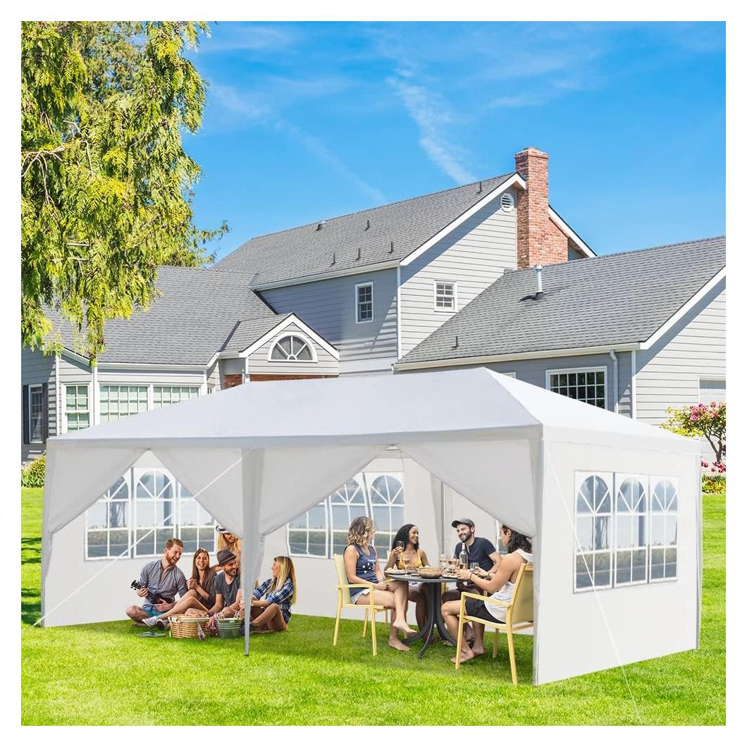 10'x20' Outdoor Canopy Party Wedding Tent Garden Gazebo, Outdoor Party Tent, Patio Canopy Tent Gazebo Event Tent for Wedding, Commercial Outdoor Canopy Wedding Party Tents 600 x 300 x 260cm