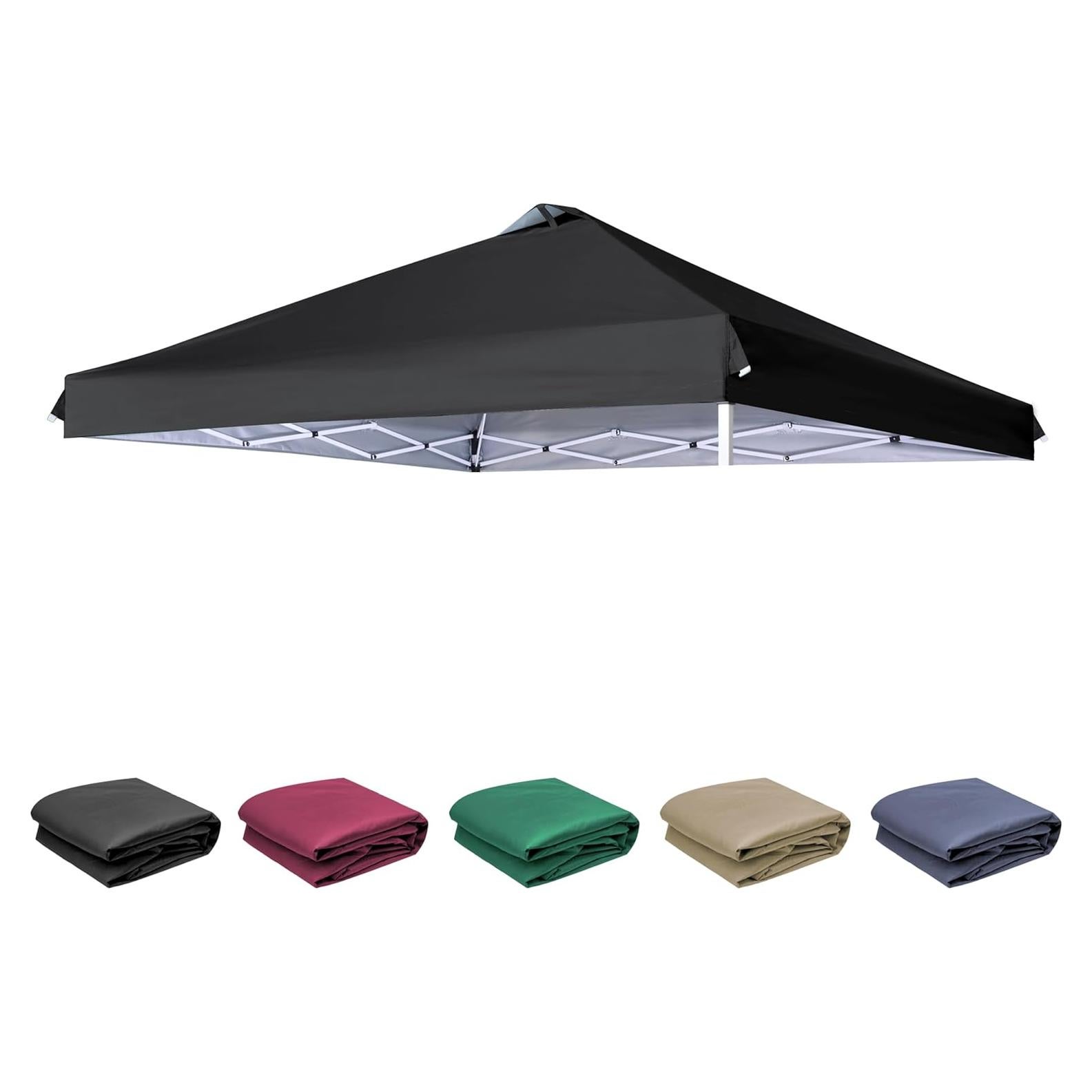 SCOCANOPY Replacement Top with Air Vent for 12x12 Canopy Frame, Canopy Cover ONLY, (Black)