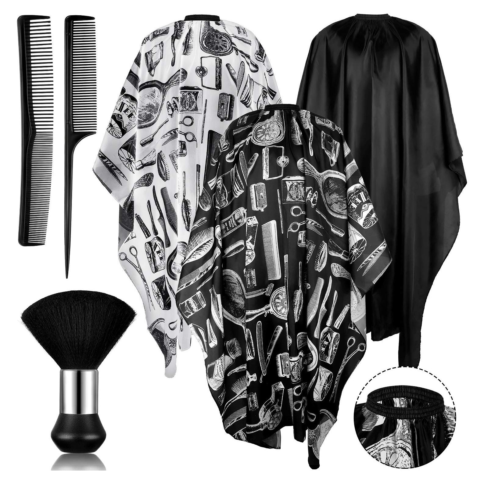 Juego de 6 Capas de Barbero SATINIOR con Cepillo y Peines