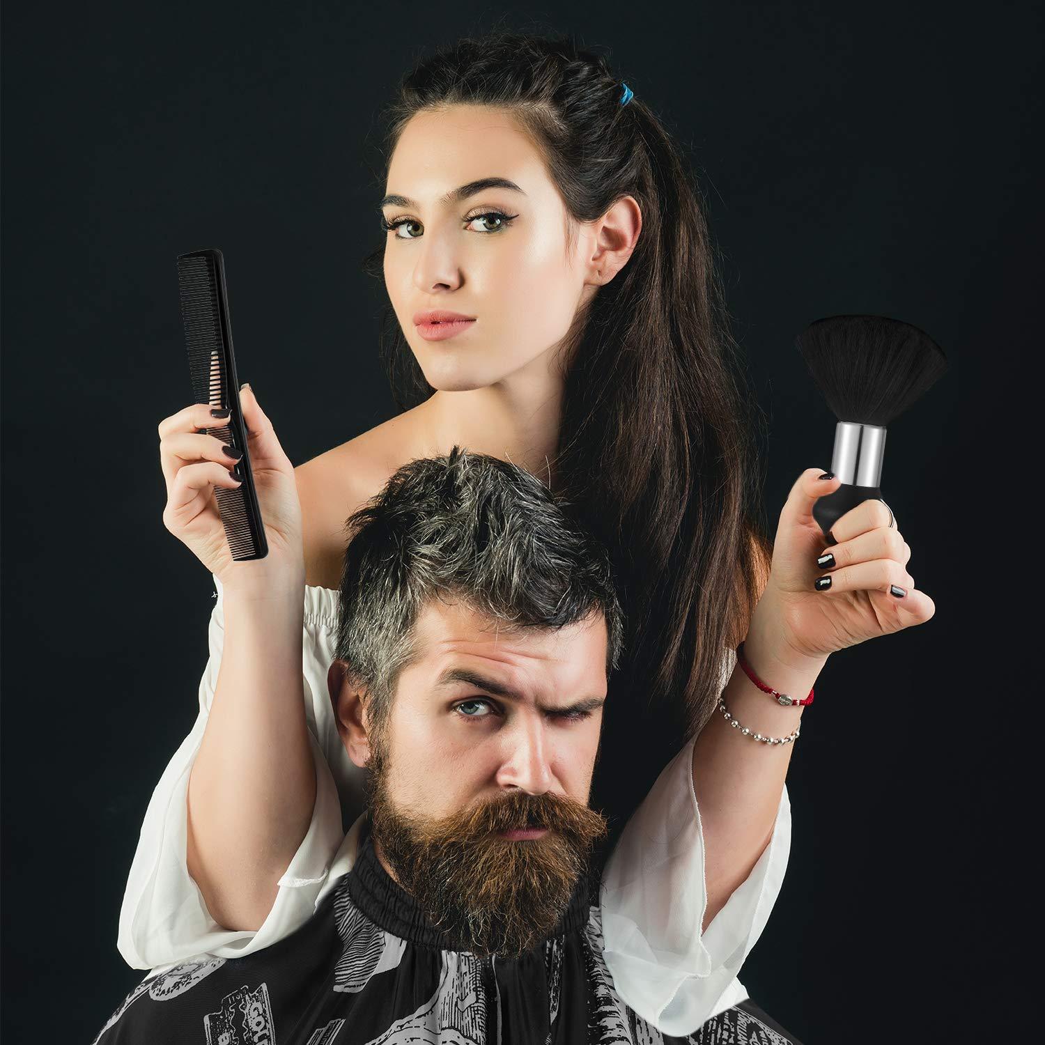 Juego de 6 Capas de Barbero SATINIOR con Cepillo y Peines