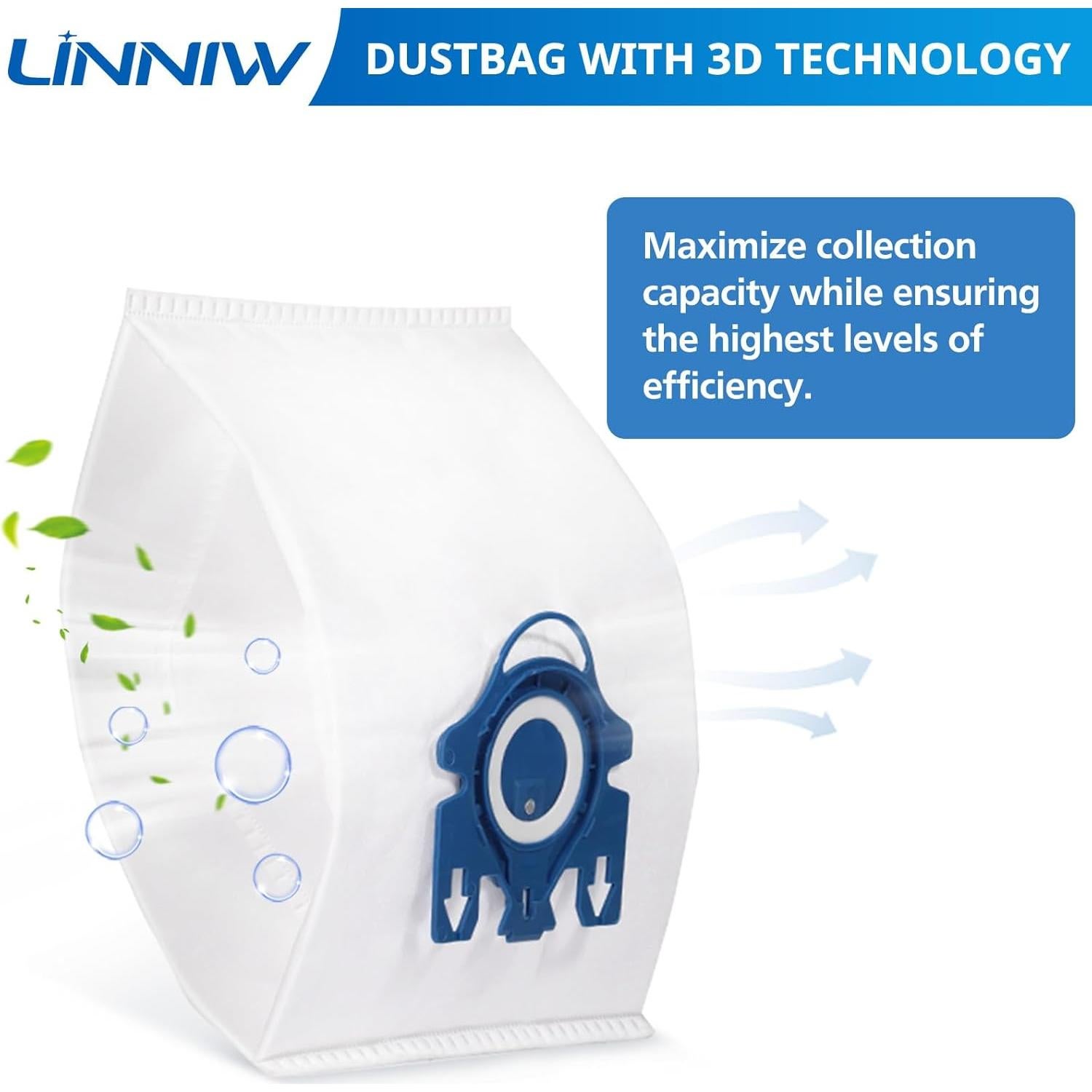 Paquete de 20 bolsas de vacío Airclean GN 3D LINNIW Miele
