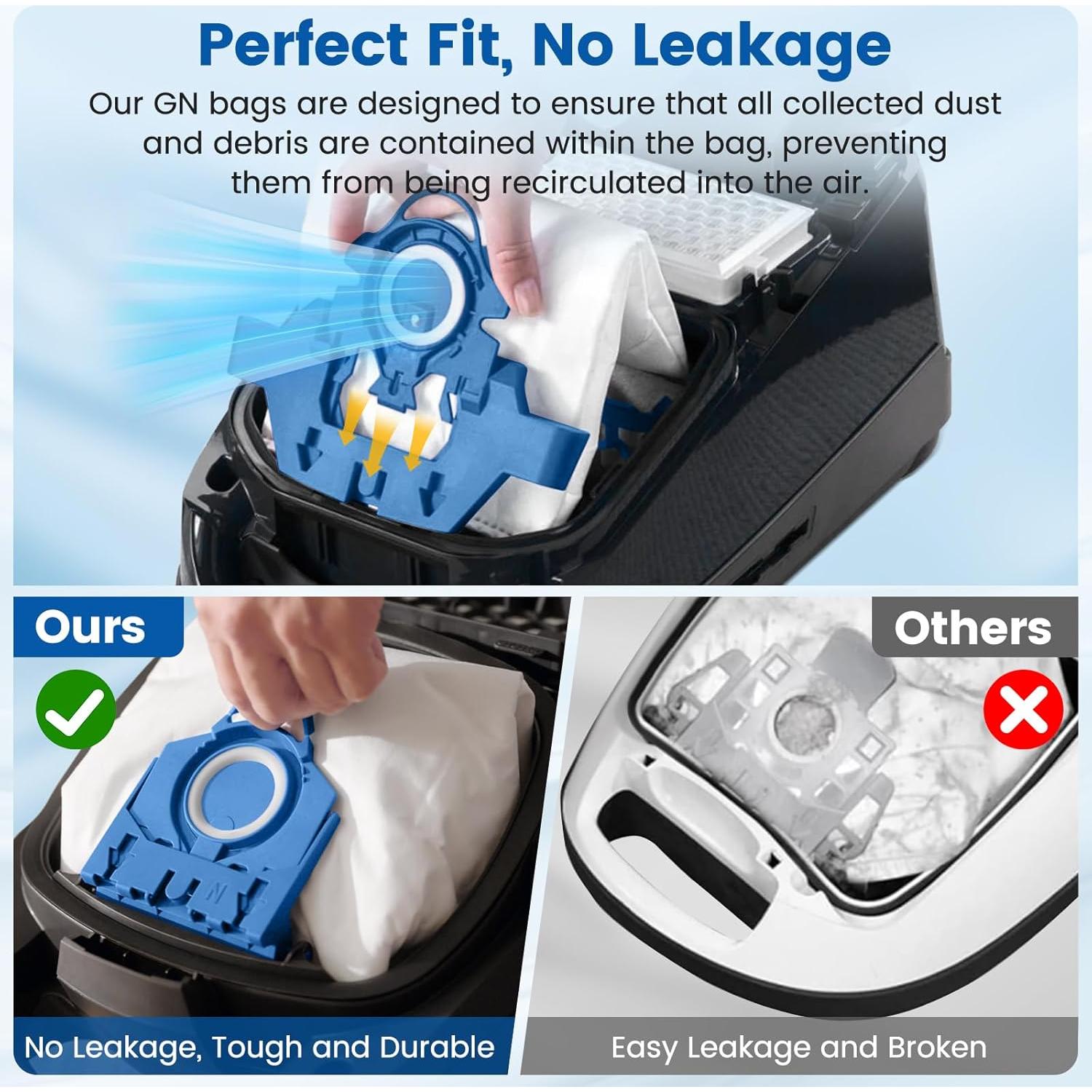 Paquete de 20 bolsas de vacío Airclean GN 3D LINNIW Miele