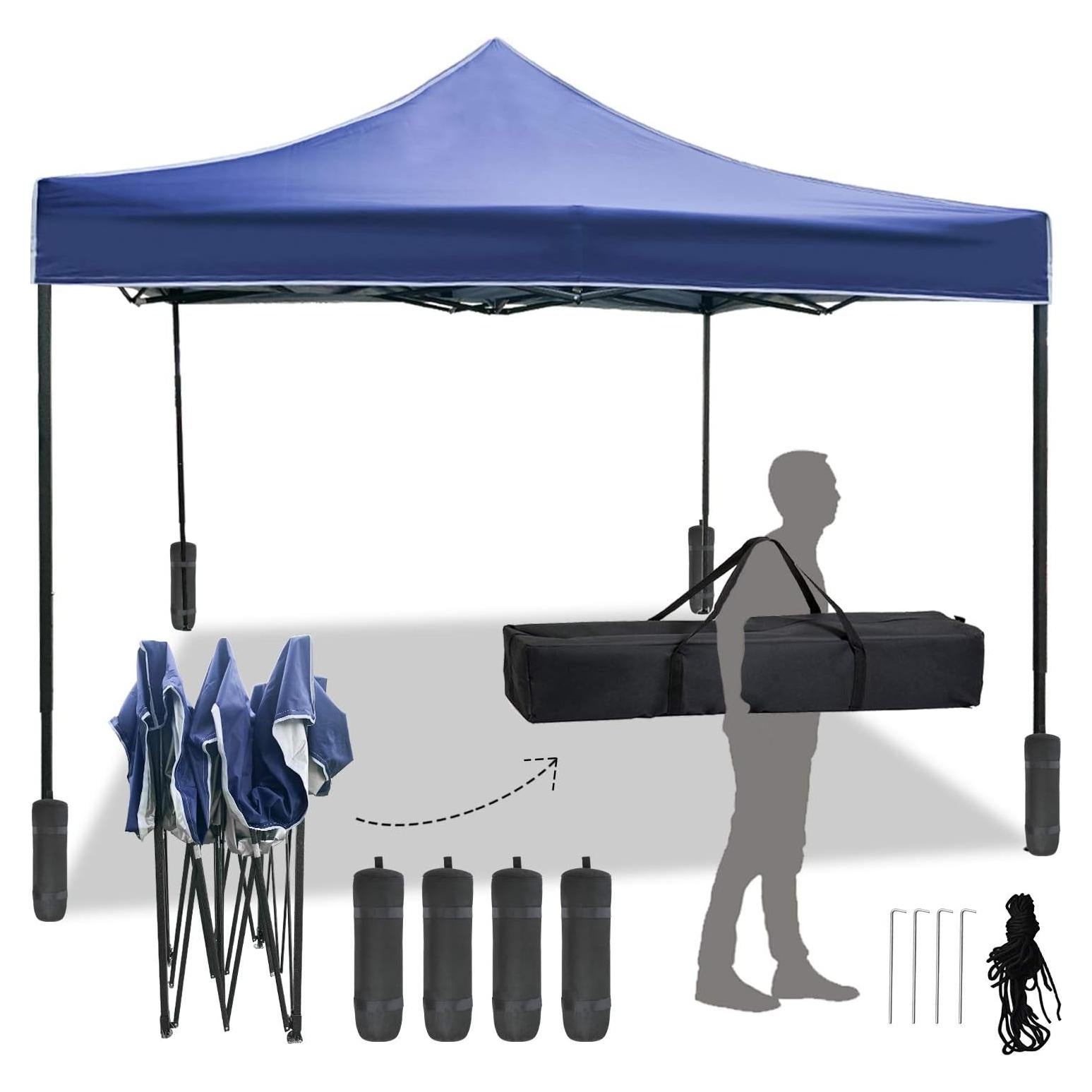Carpa Pop Up 10x10 FDW Azul Plegable Impermeable para Fiesta