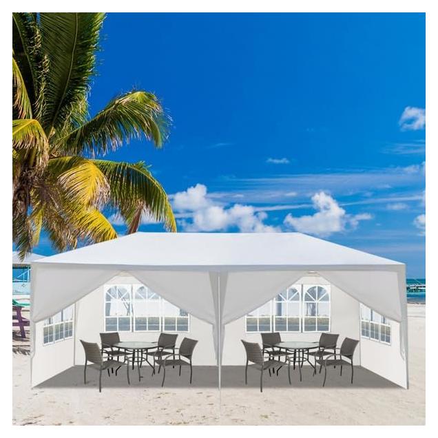 10'x20' Outdoor Canopy Party Wedding Tent Garden Gazebo, Outdoor Party Tent, Patio Canopy Tent Gazebo Event Tent for Wedding, Commercial Outdoor Canopy Wedding Party Tents Removable sidewalls