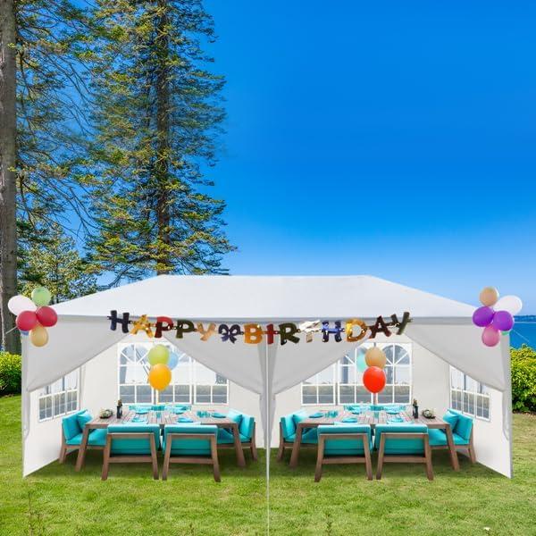 10'x20' Outdoor Canopy Party Wedding Tent Garden Gazebo, Outdoor Party Tent, Patio Canopy Tent Gazebo Event Tent for Wedding, Commercial Outdoor Canopy Wedding Party Tents Removable sidewalls