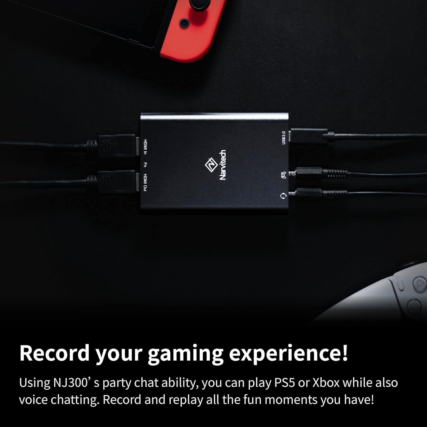 Tarjeta de Captura NARVITECH NJ300 4K60 Passthrough 1080P