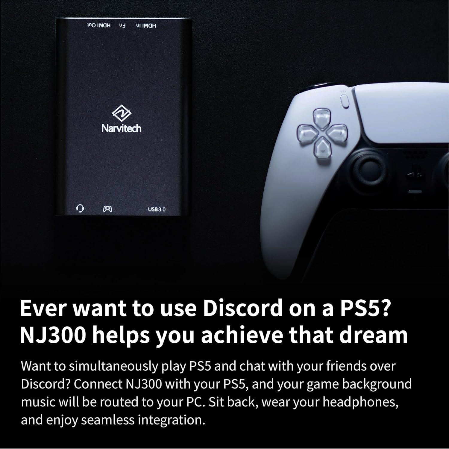 Tarjeta de Captura NARVITECH NJ300 4K60 Passthrough 1080P