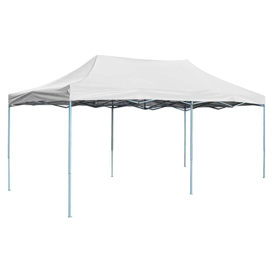Canopies & Gazebos Professional Folding Party Tent 9.8'x19.7' Steel White,Versatile Outdoor Party Tent for Events, Camping, and Festivals