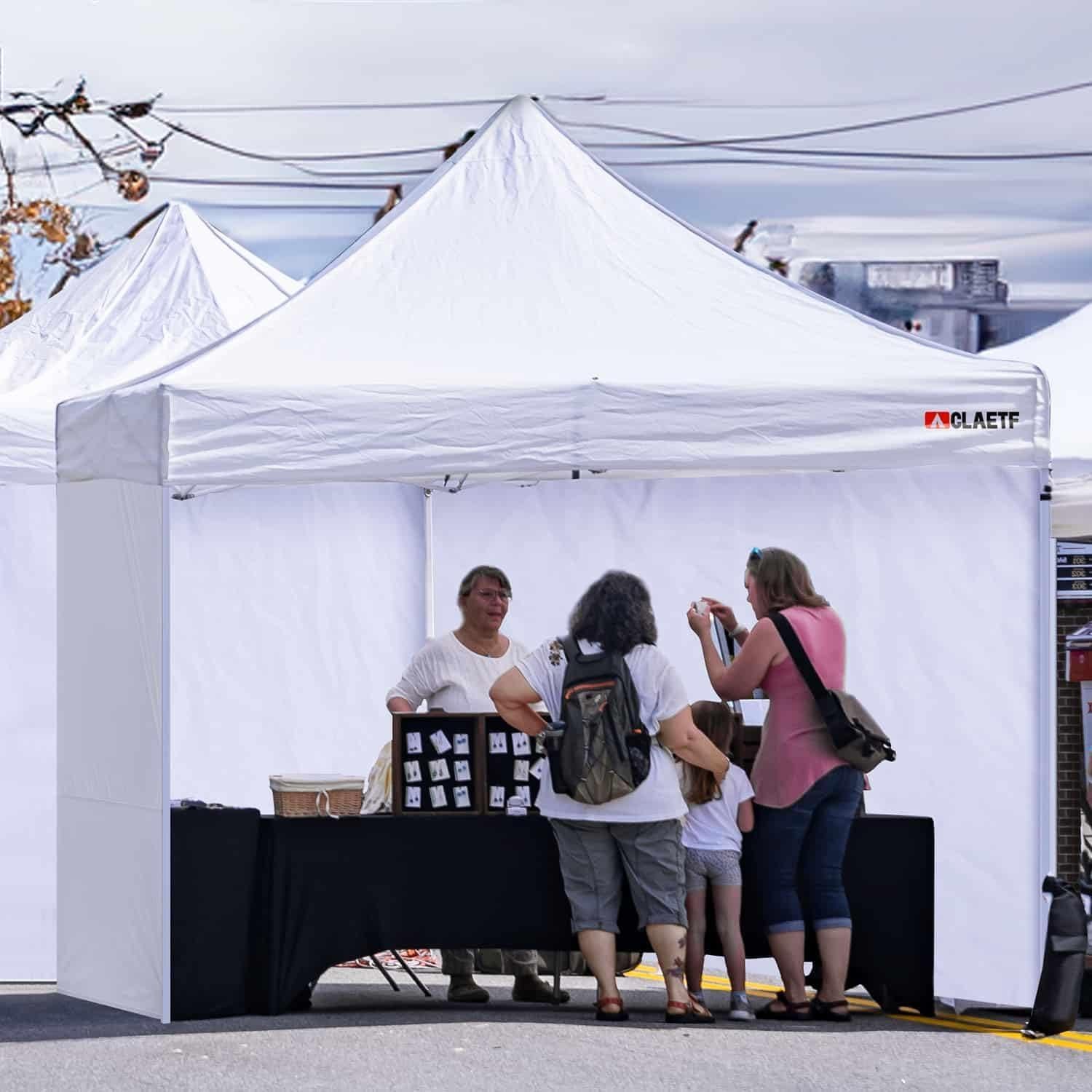 Paredes Laterales Carpa Plegable CLAETF 3 Unidades 10x10 Blanco