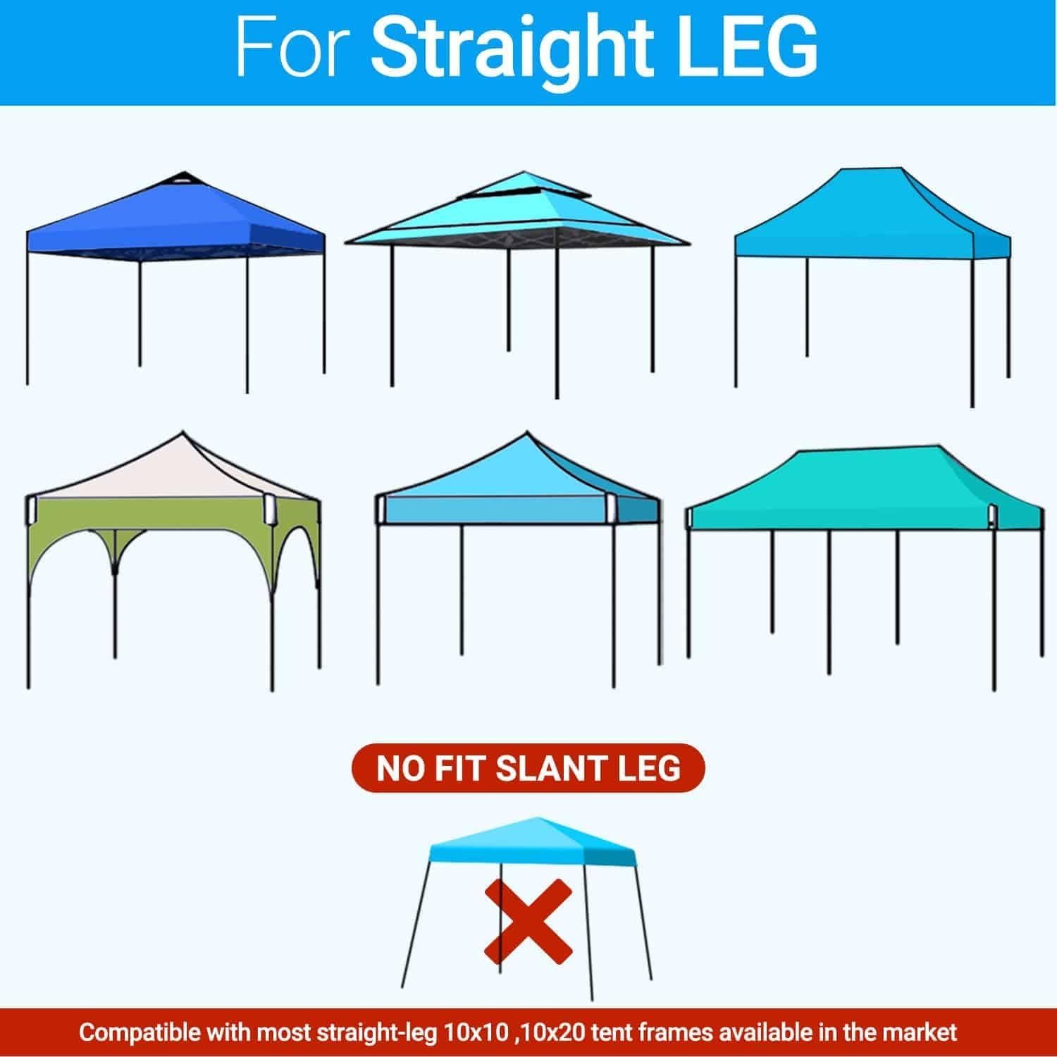 Paredes Laterales Carpa Plegable CLAETF 3 Unidades 10x10 Blanco