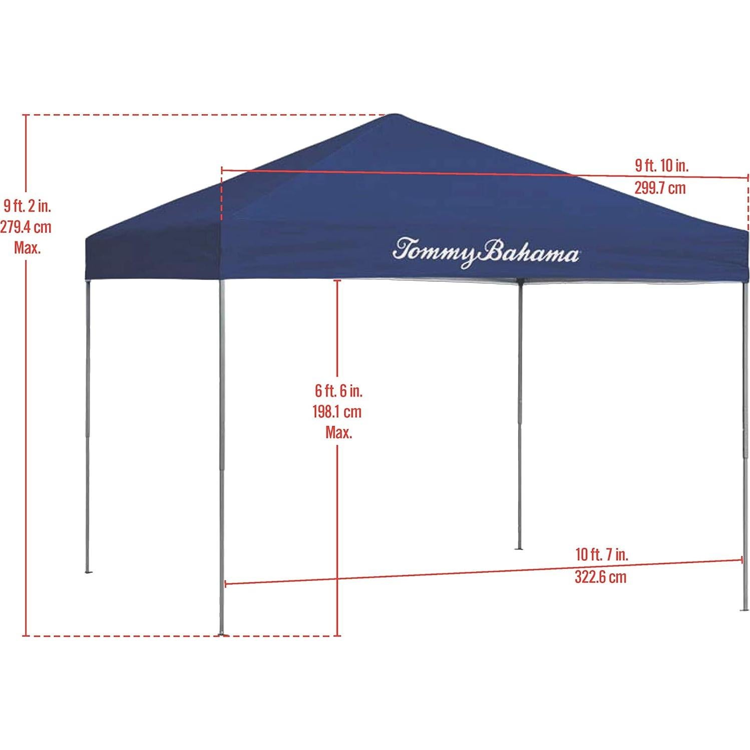Toldo pop-up Tommy Bahama 3.05x3.05m con bolsa y picos