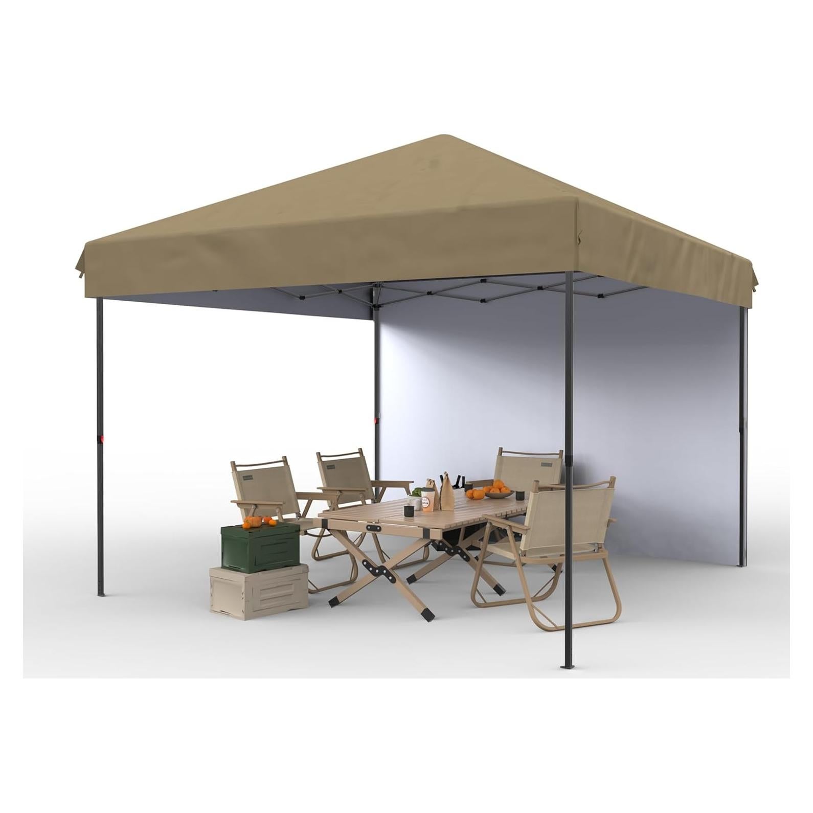 Carpa Pop Up 3x3m GarveeLife Caqui con Paredes Ajustables