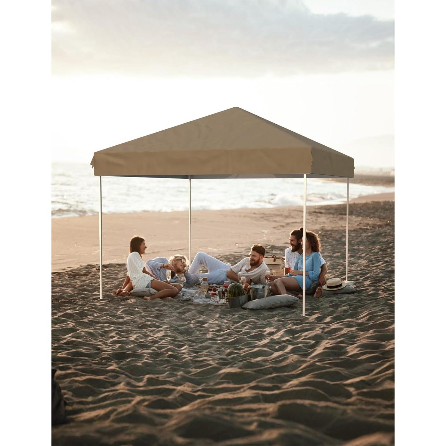 Carpa Pop Up 3x3m GarveeLife Caqui con Paredes Ajustables