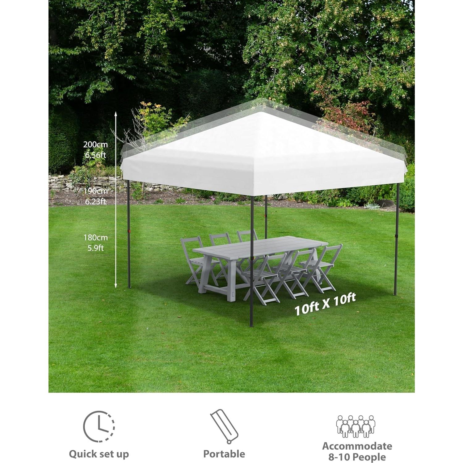 Carpa Pop-Up 3x3m OUTGOODS - Protección UV, Altura Ajustable