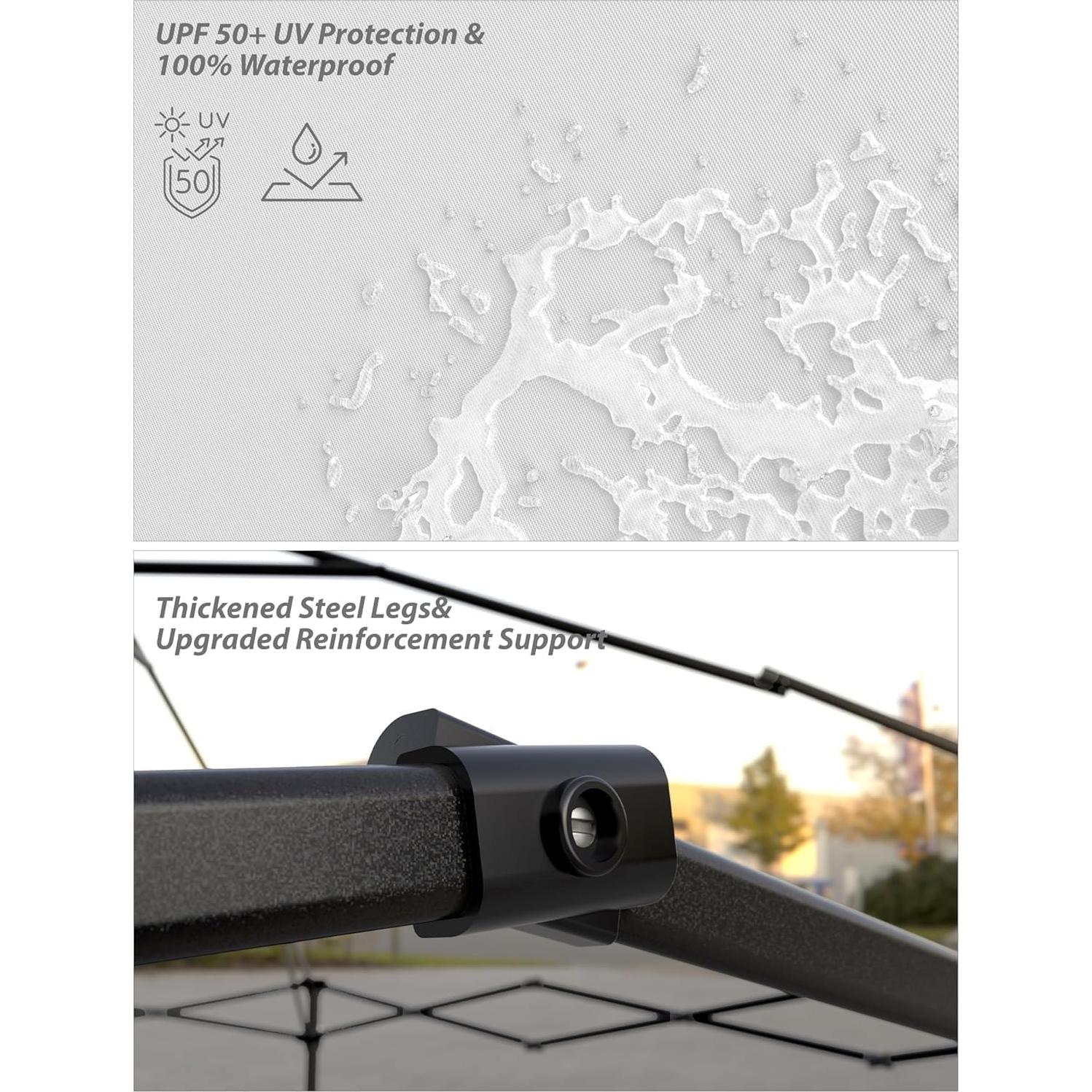 Carpa Pop-Up 3x3m OUTGOODS - Protección UV, Altura Ajustable