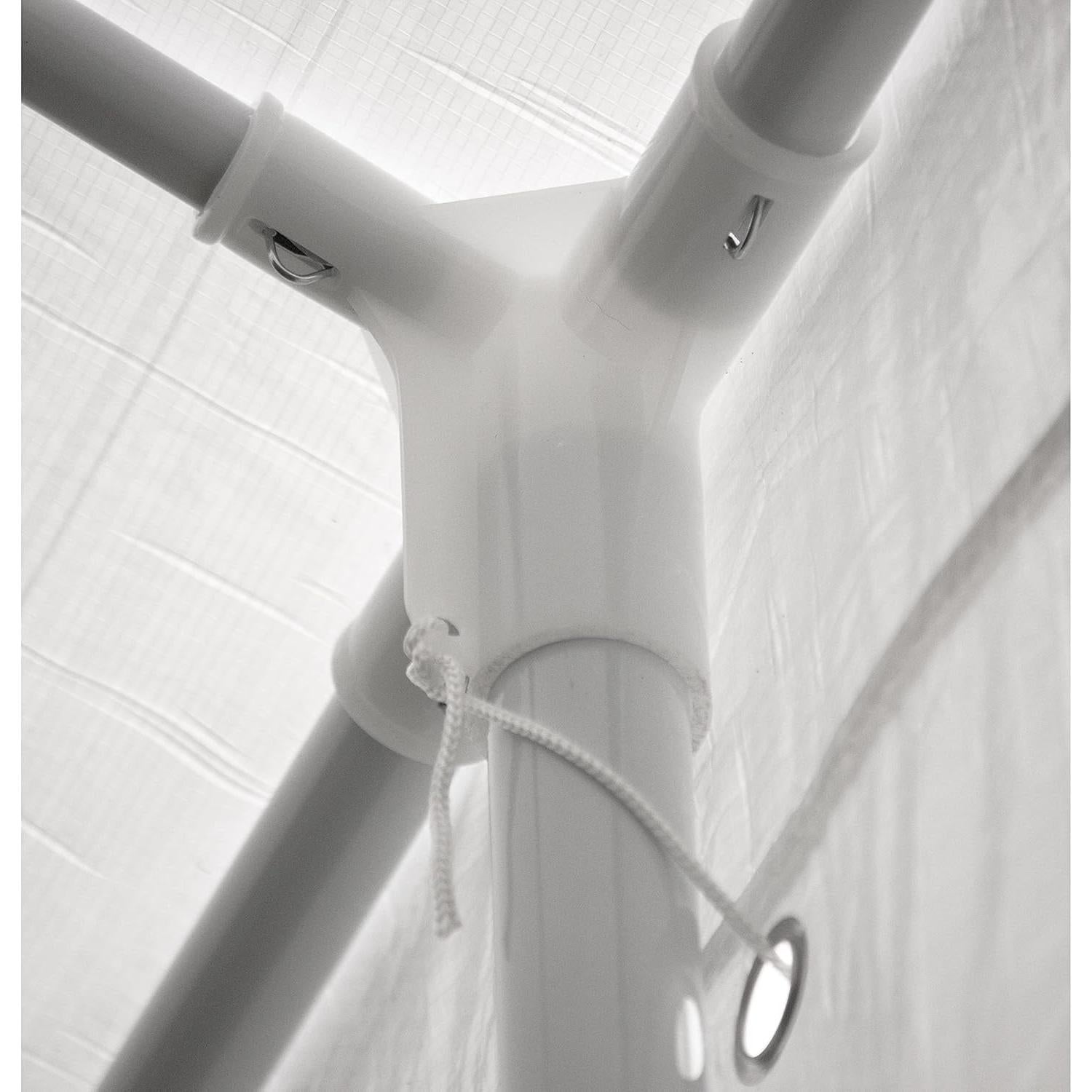 BACKYARD EXPRESSIONS PATIO · HOME · GARDEN 906779-NW Canopy Tent for Outdoor Wedding Party or Camping BBQ w/Removable Waterproof Sidewalls-30' x 10' -Backyard Expressions, White