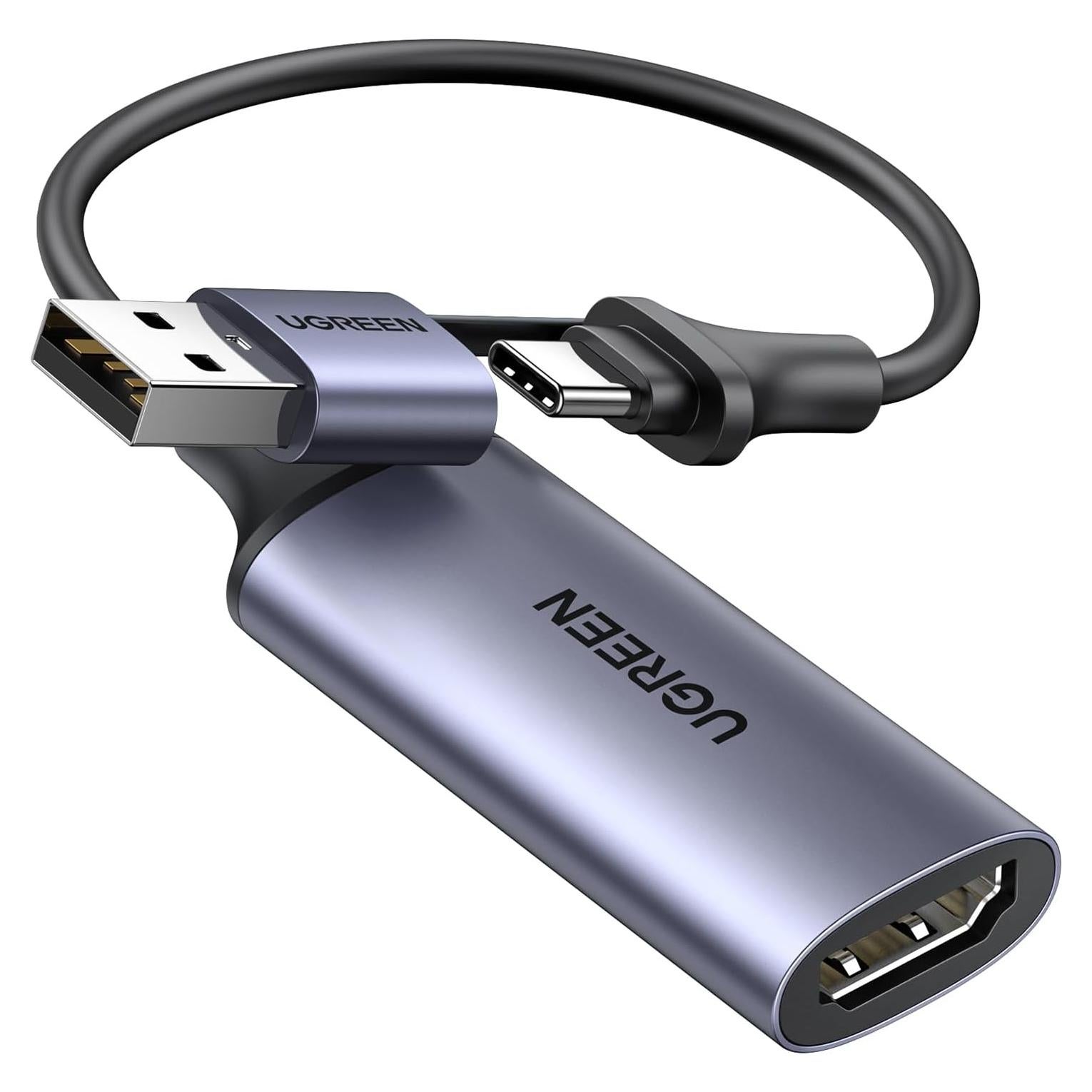 Tarjeta de Captura UGREEN 4K HDMI a USB-C/USB-A Full HD