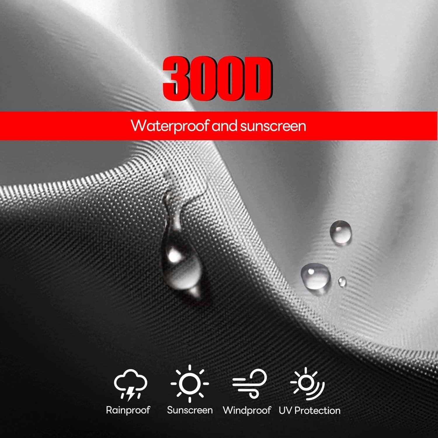 Pared Lateral 300D KaKuEike para Carpa 10x10 Negra Impermeable