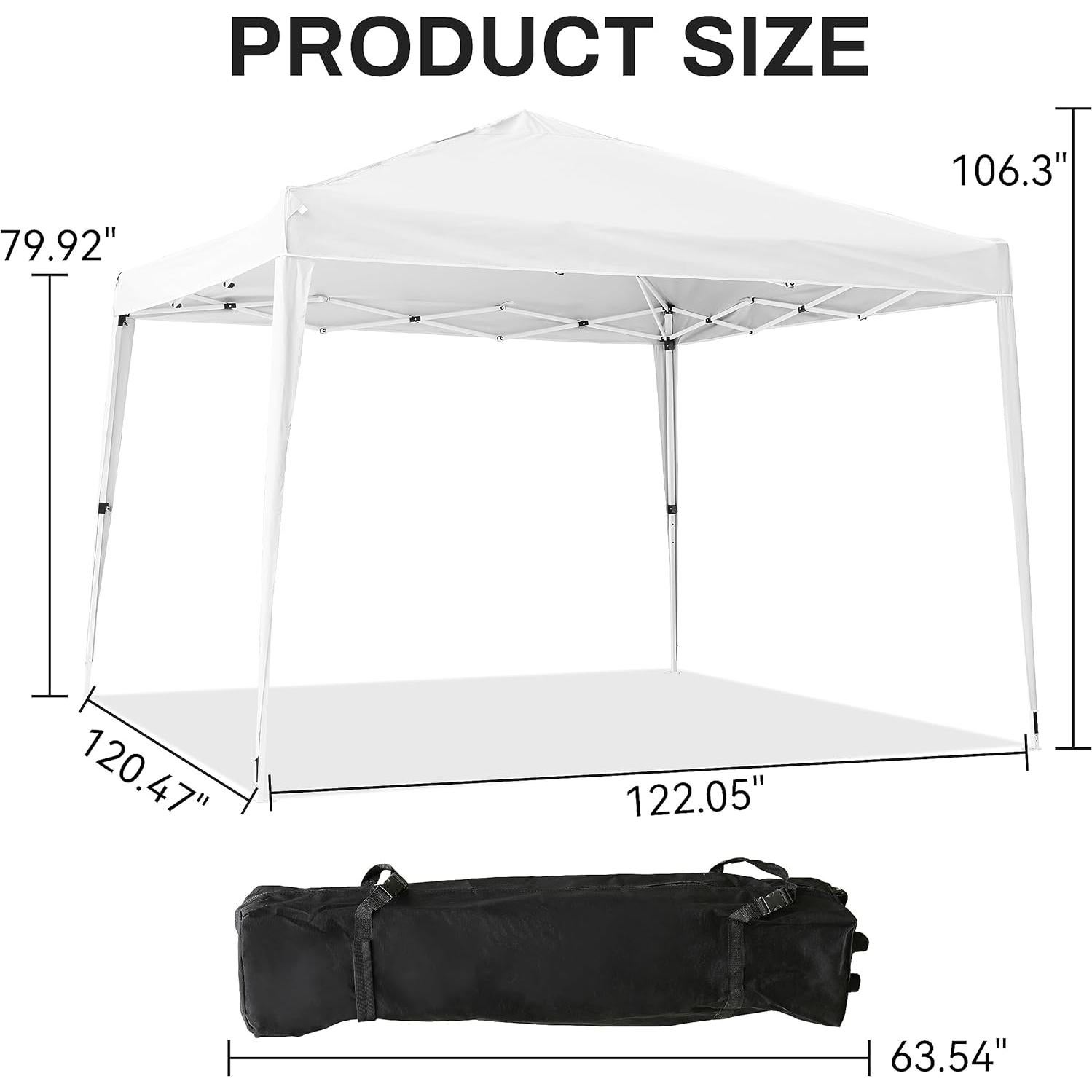 Carpa Plegable Elevon 3x3m con Paredes Laterales y Accesorios