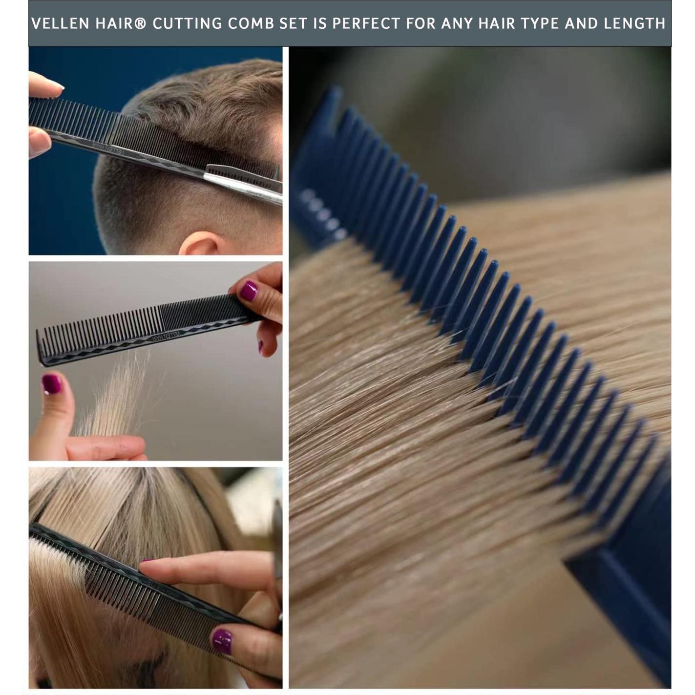 Peines de Corte Vellen Hair 5 Piezas Resistente al Calor