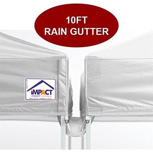 Impact Canopy 10-Foot Canopy Tent Rain Gutter, White