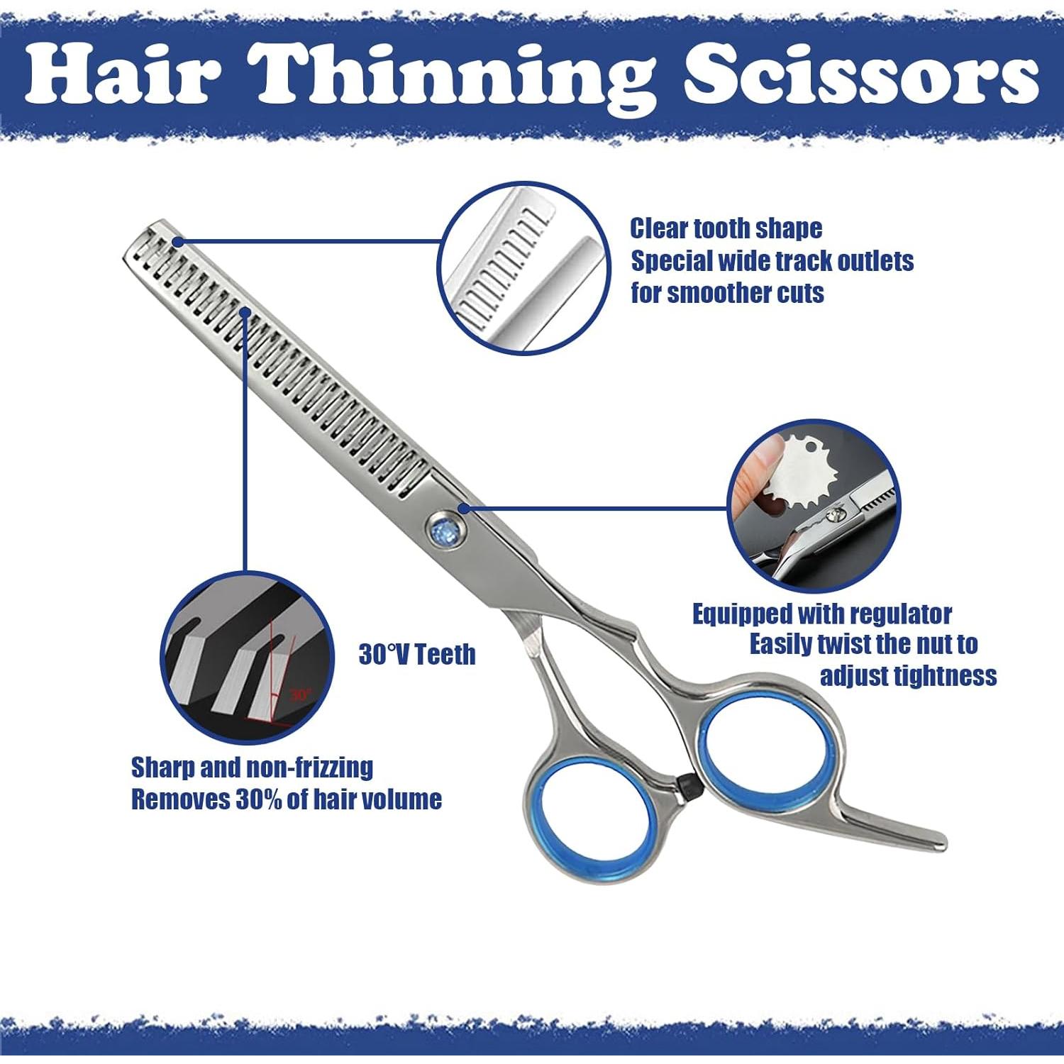 Kit de Tijeras para Cortar Cabello 27PCS SIEVIC Profesional