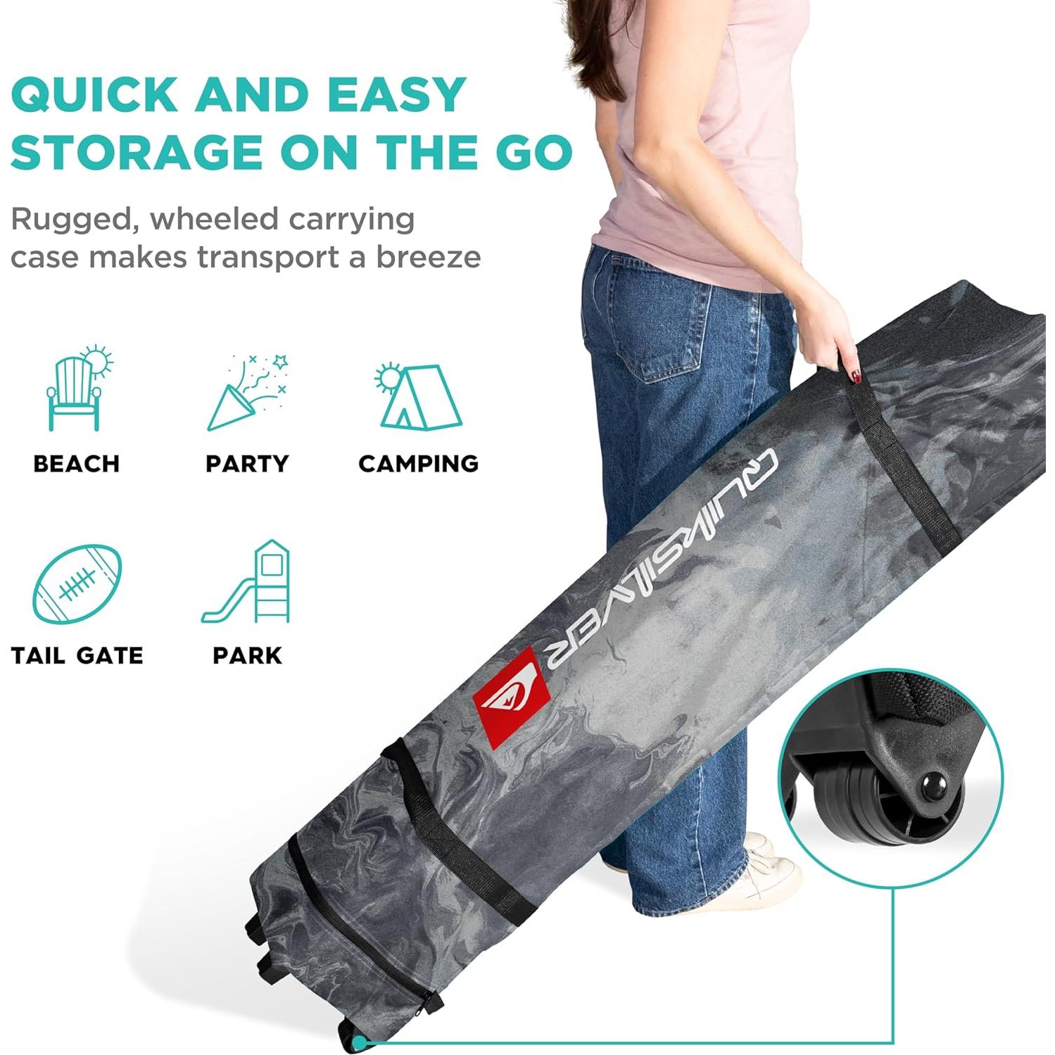 Carpa Plegable Quiksilver 3.05x3.05m UPF 50+ Resistente al Agua