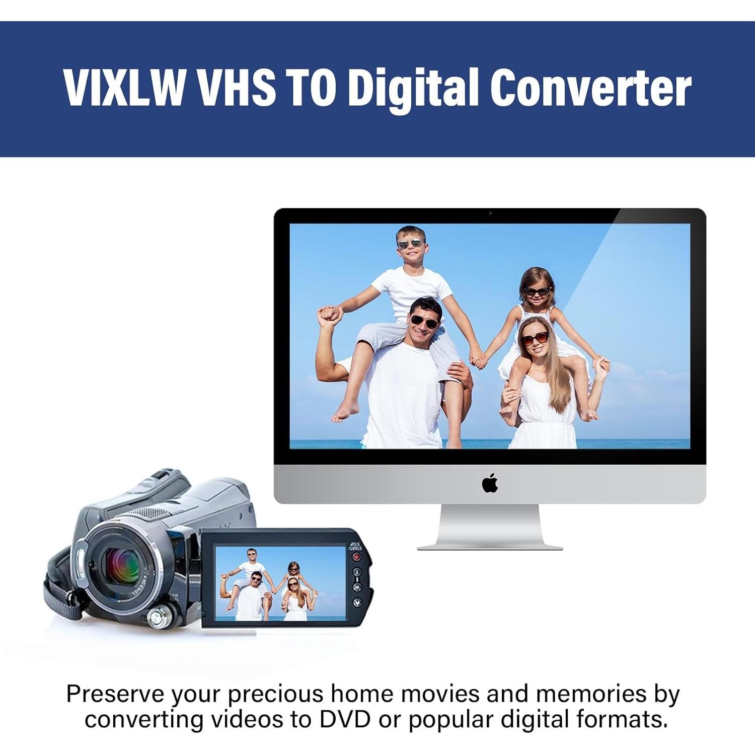 Convertidor de VHS a Digital VIXLW - Captura Video 1080P