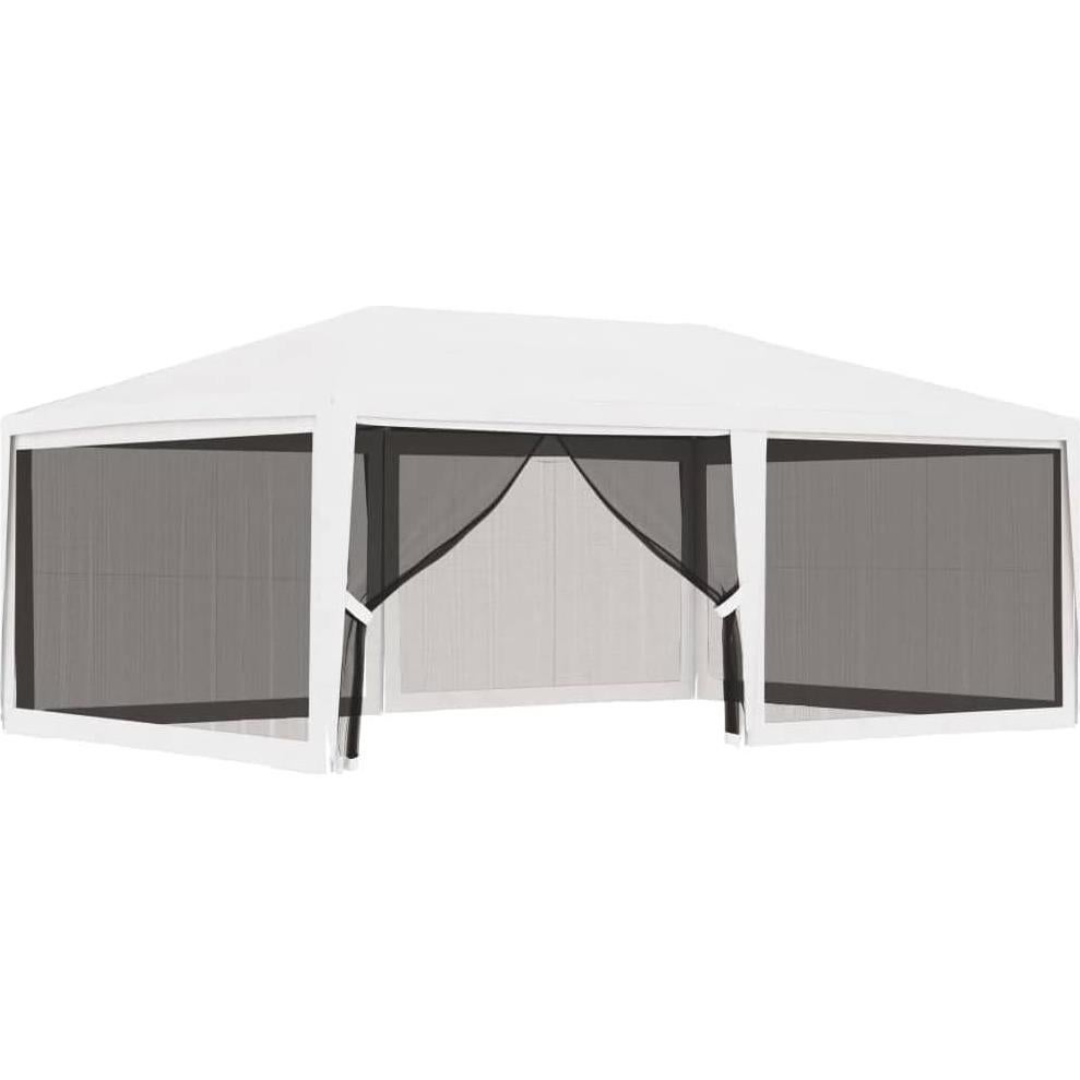 Carpa Plegable MNISDFL 6.1x4.0m Blanca con Paredes de Malla