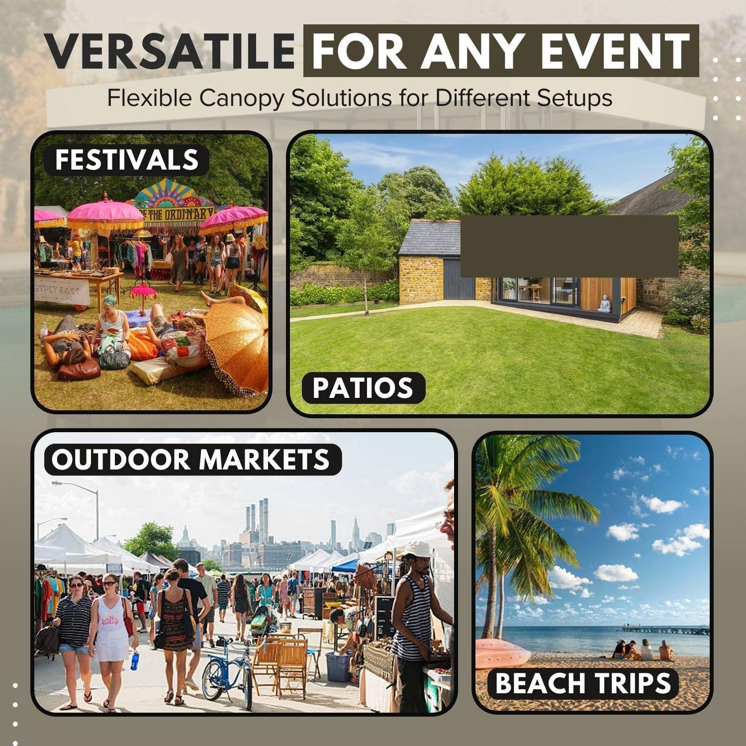 Cubierta de Reemplazo para Gazebo Flexzion 2.4x2.4m Impermeable