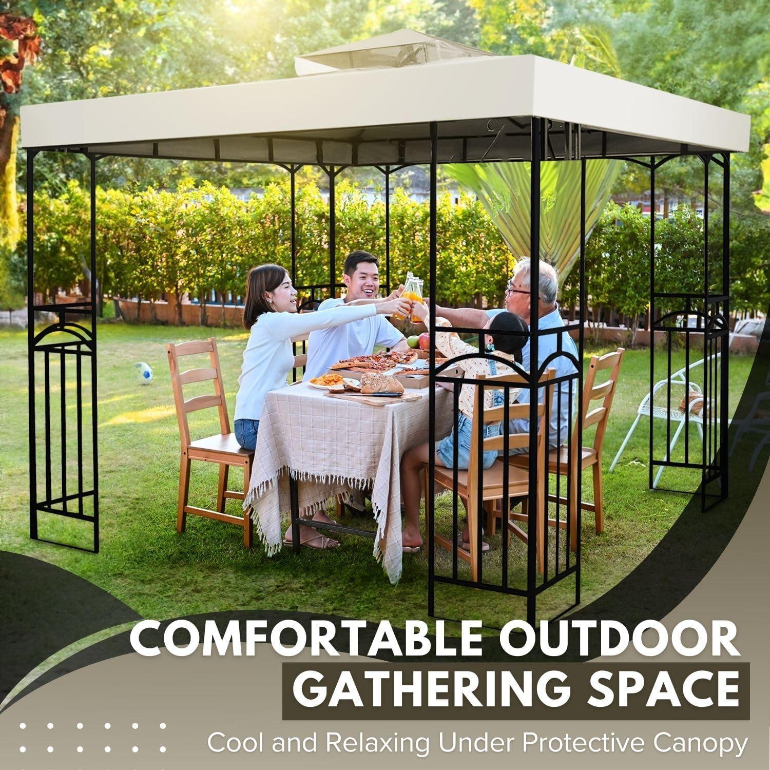 Cubierta de Reemplazo para Gazebo Flexzion 2.4x2.4m Impermeable