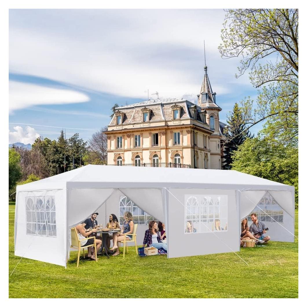 Carpa Instantánea Portátil BQOQB 3x9m Impermeable con 8 Paredes