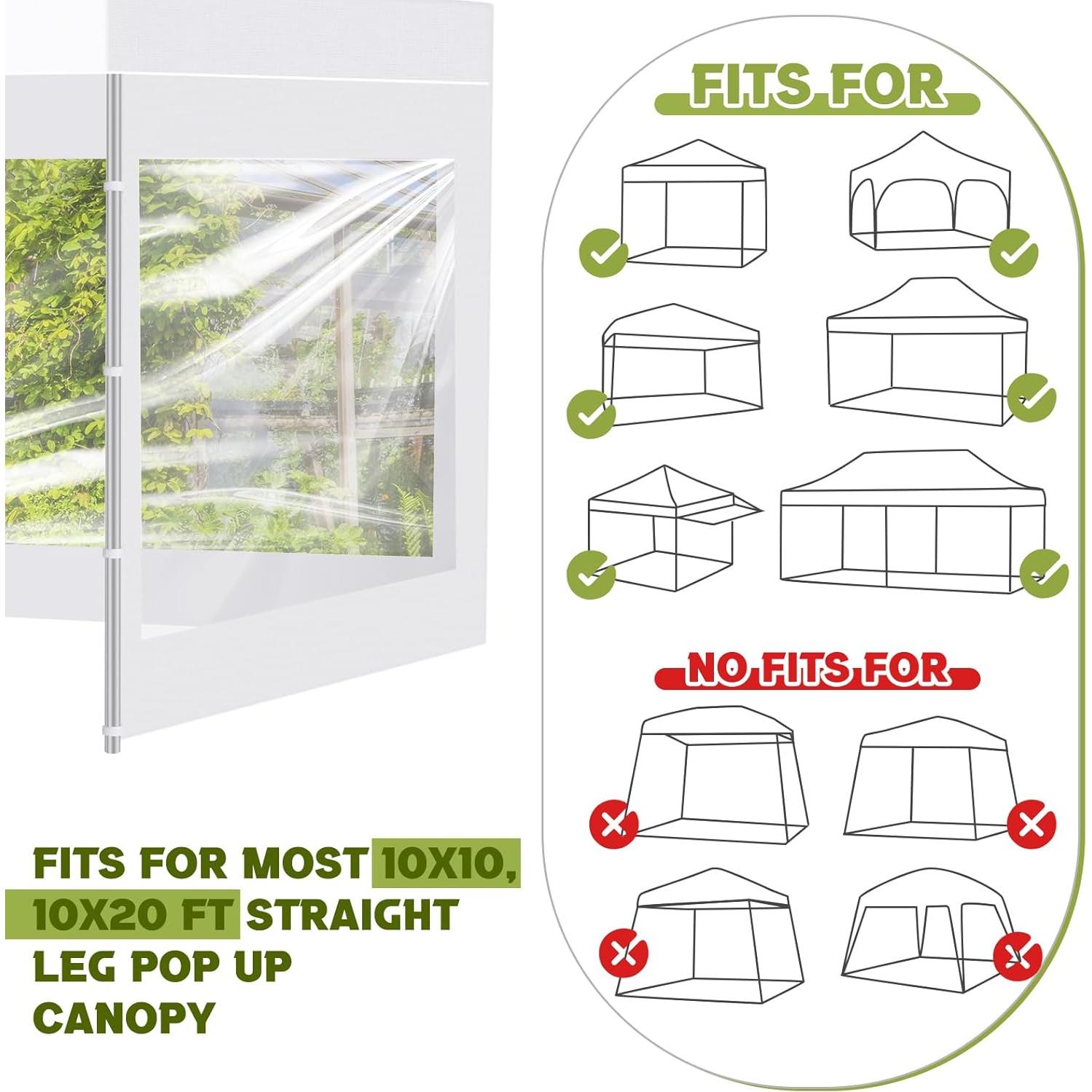 Paredes Laterales Transparentes SmoothNovelty 3 Pcs 2.18x3.05m