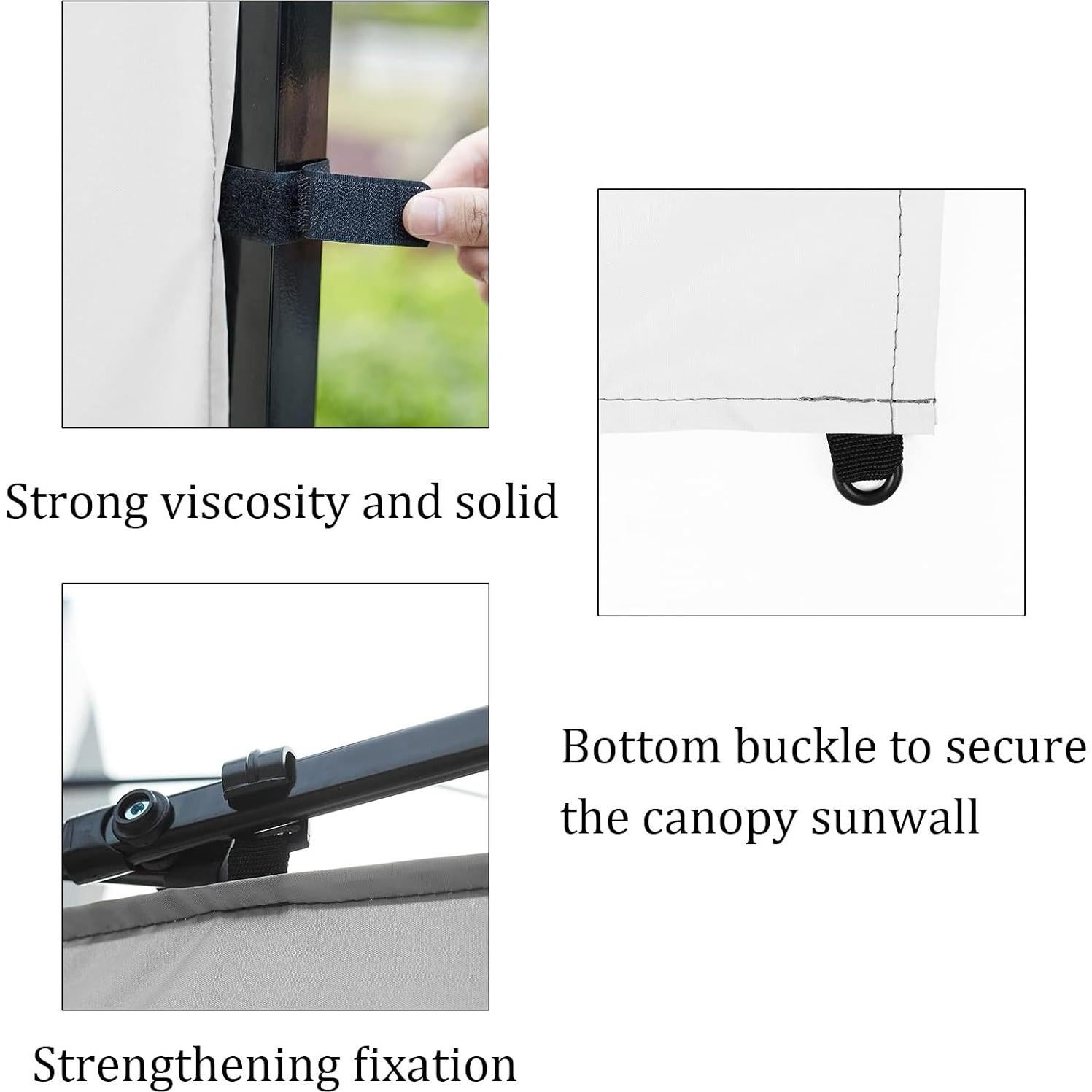Pared Lateral Oscura Senmortar 3x3m para Carpa Instantánea