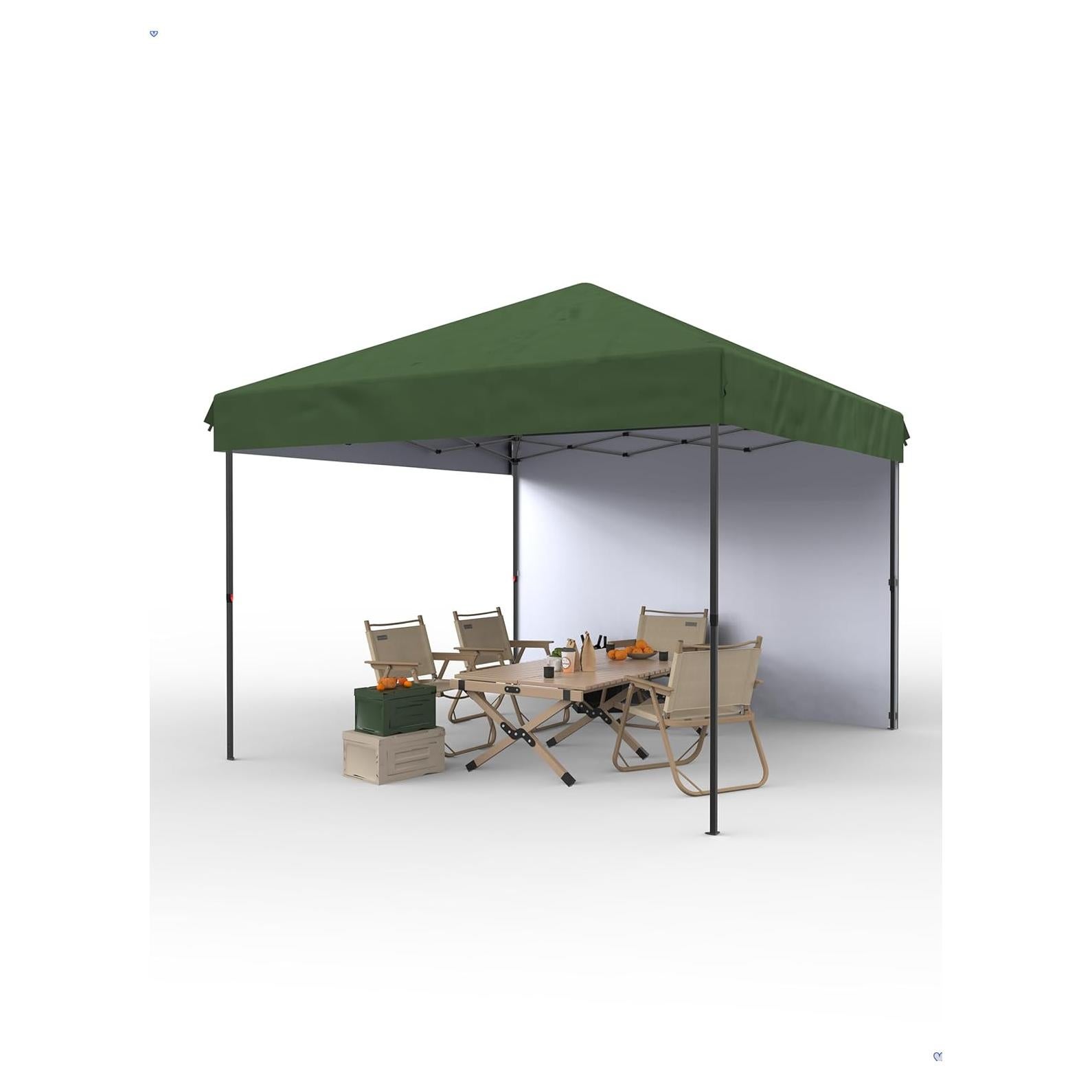 Carpa Plegable DEXSO 3.05x3.05m Impermeable Verde con Pared