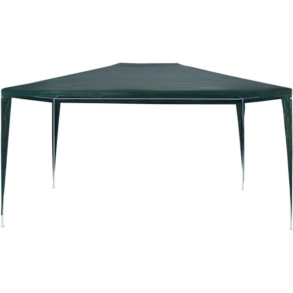 Party Tent Gazebo Outdoor Canopy 9.8'x13.1' Green PE Roof Steel Frame Portable Shelter for Backyard Events, Garden Gatherings and Outdoor Activities