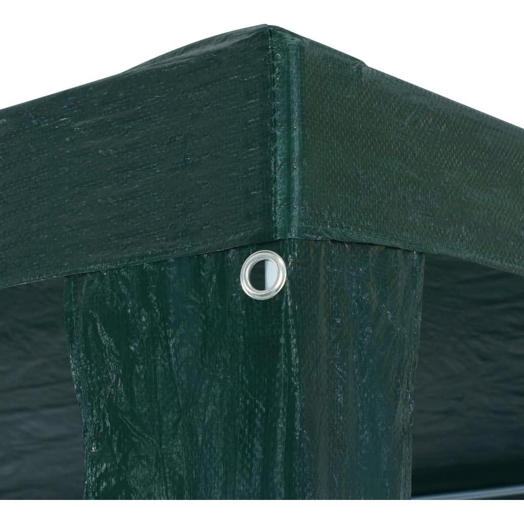 Party Tent Gazebo Outdoor Canopy 9.8'x13.1' Green PE Roof Steel Frame Portable Shelter for Backyard Events, Garden Gatherings and Outdoor Activities