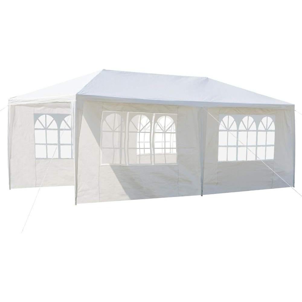 Carpa de Fiesta 10x20ft Myoihomora Blanca Impermeable con Paredes
