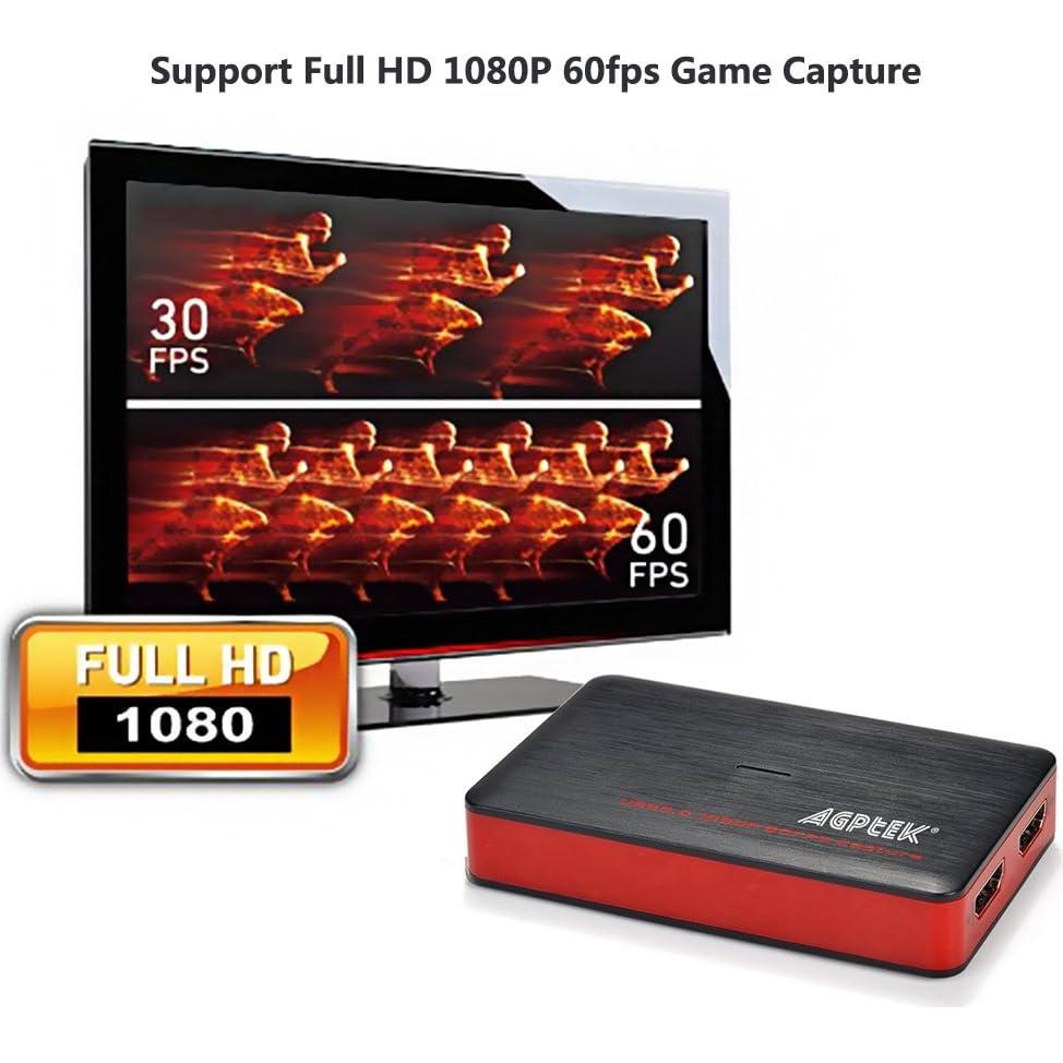 Tarjeta de Captura HDMI AGPTEK 4K 30FPS Streaming en Vivo