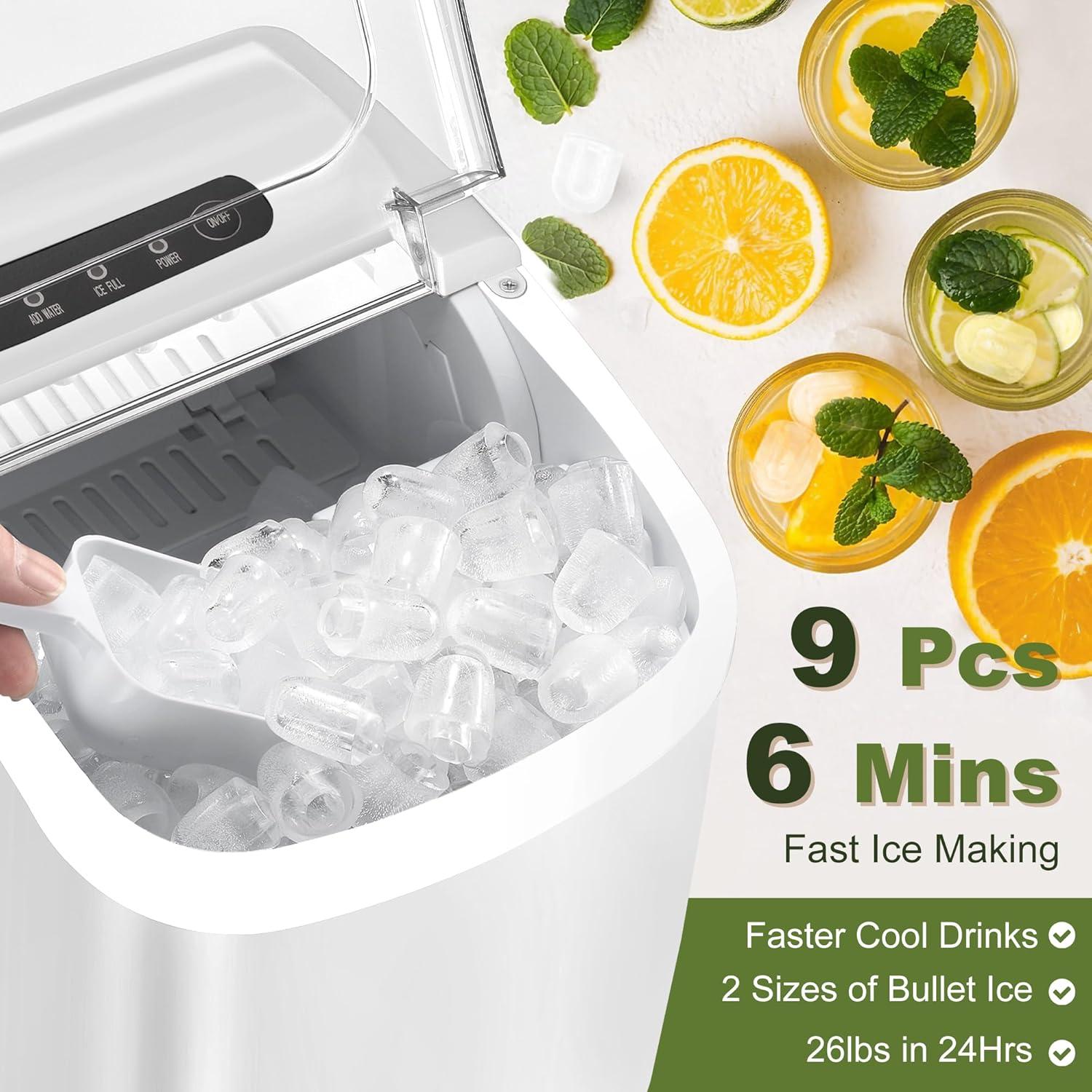 Máquina de Hielo NicBex Dorothy 11,79 kg/24H, 9 Cubos