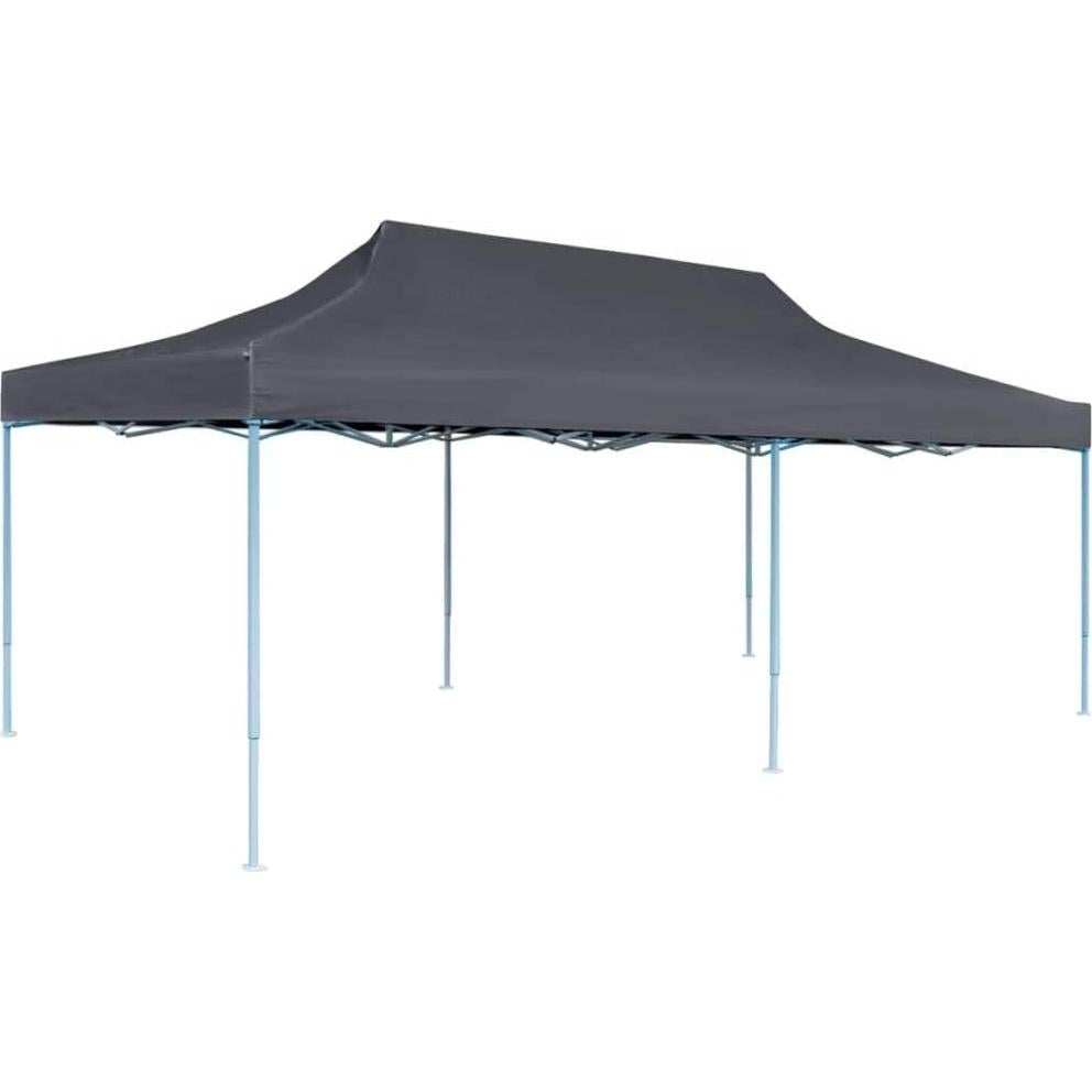 Outdoor Wedding Party Tent Camping Tent Gazebo Canopy, Gazebo Catering Event, Suitable for Wedding, Garden, Folding Pop-up Partytent with Sidewalls 9'10"x19'8" Anthracite