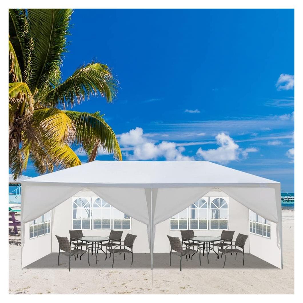 Carpa de Fiesta Exterior 10x6m Myoihomora Impermeable Blanca